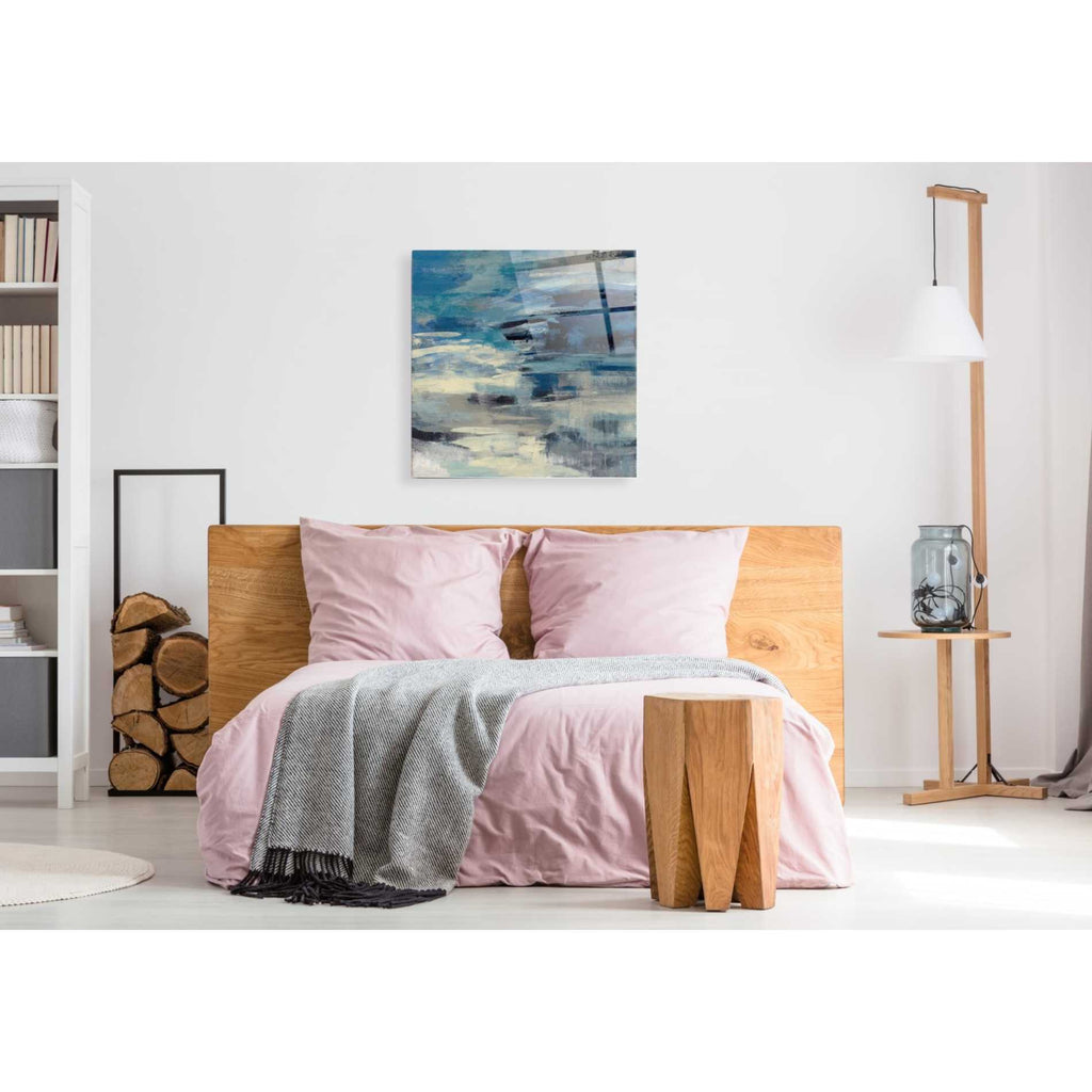 Epic Art 'Indigo Wave' by Silvia Vassileva, Acrylic Glass Wall Art,36x36