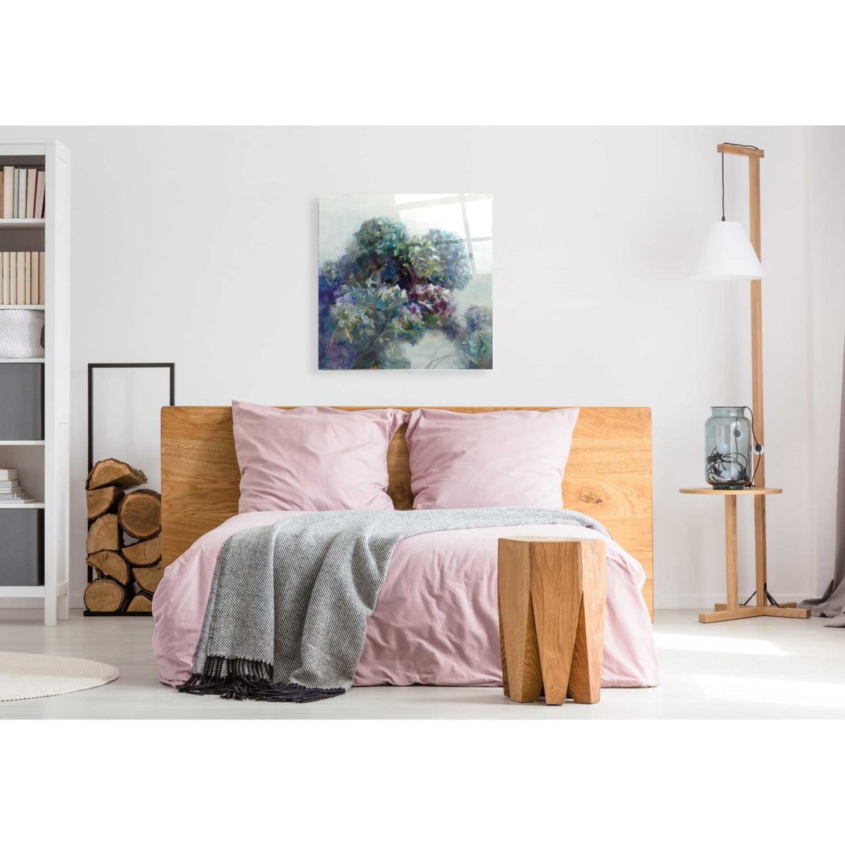 Epic Art 'Abstract Hydrangea' by Danhui Nai, Acrylic Glass Wall Art,36x36