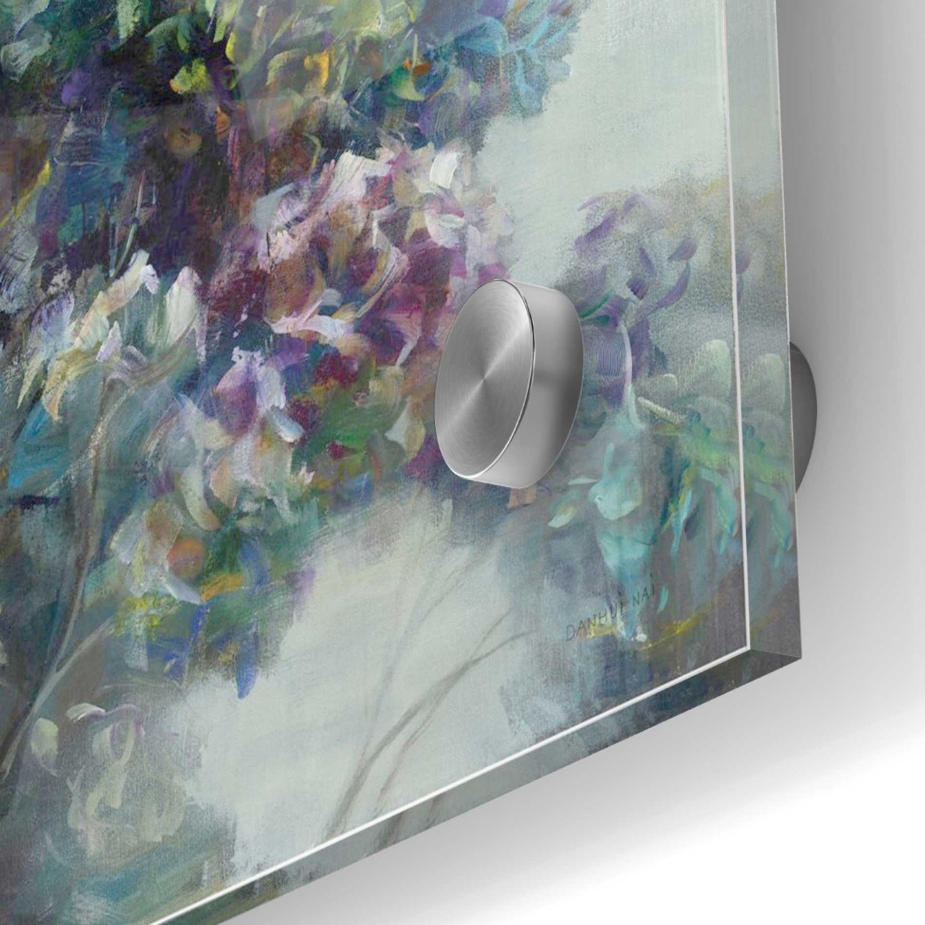 Epic Art 'Abstract Hydrangea' by Danhui Nai, Acrylic Glass Wall Art,36x36