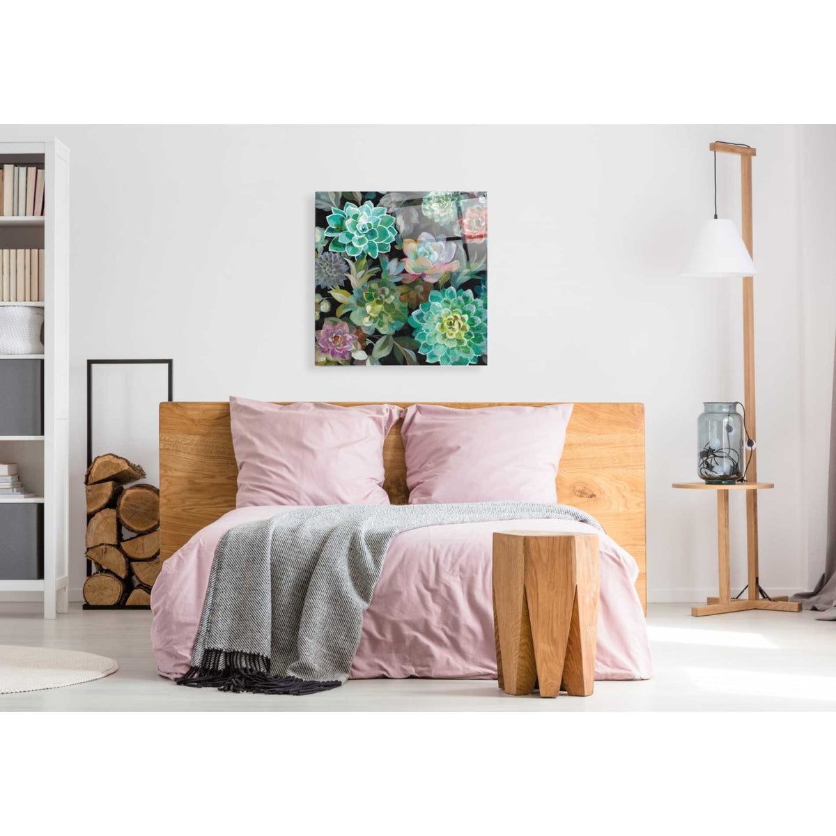 Epic Art 'Floral Succulents v2 Crop' by Danhui Nai, Acrylic Glass Wall Art,36x36