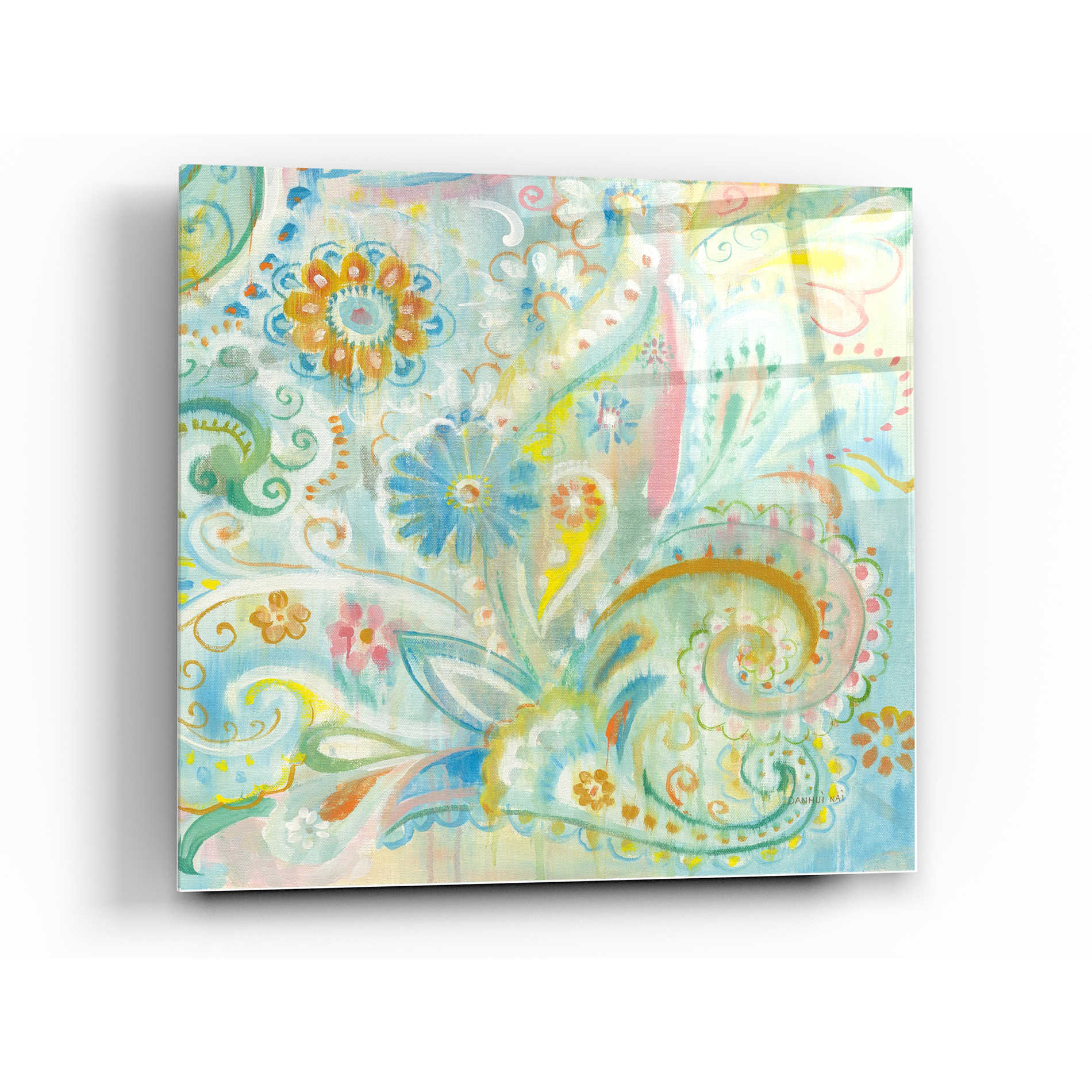 Epic Art 'Spring Dream Paisley XIII' by Danhui Nai, Acrylic Glass Wall Art,36x36