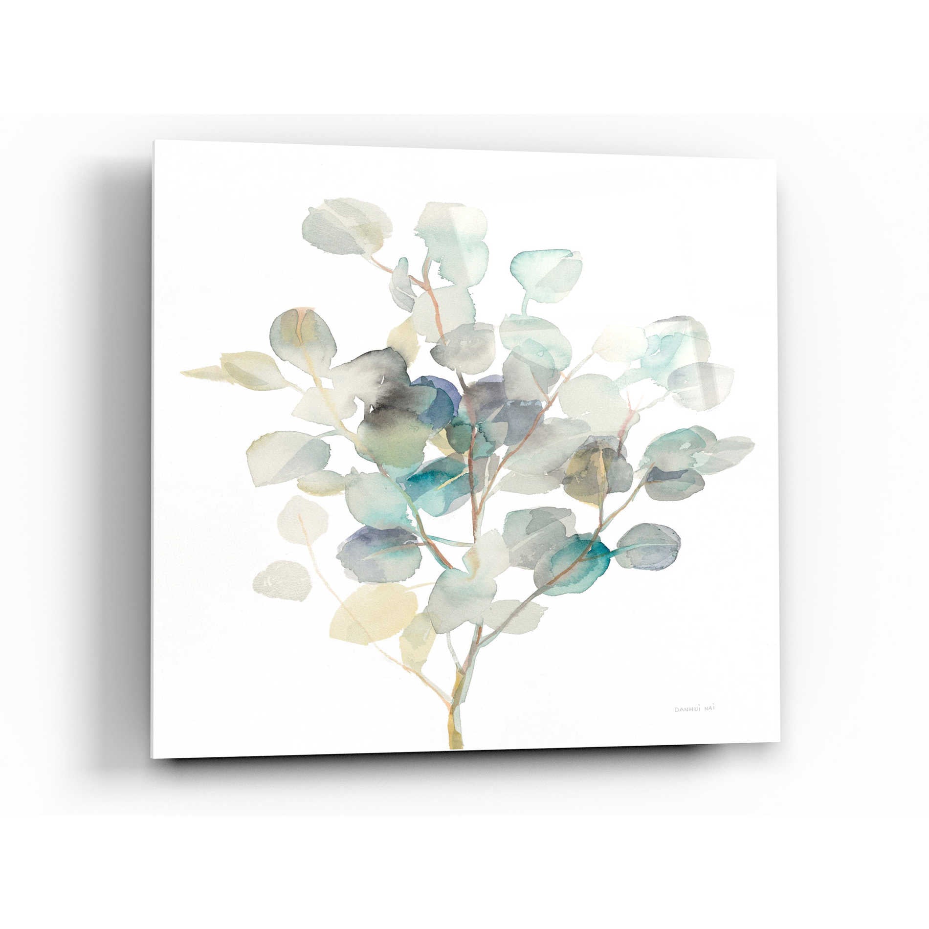 Epic Art 'Eucalyptus III White' by Danhui Nai, Acrylic Glass Wall Art,36x36