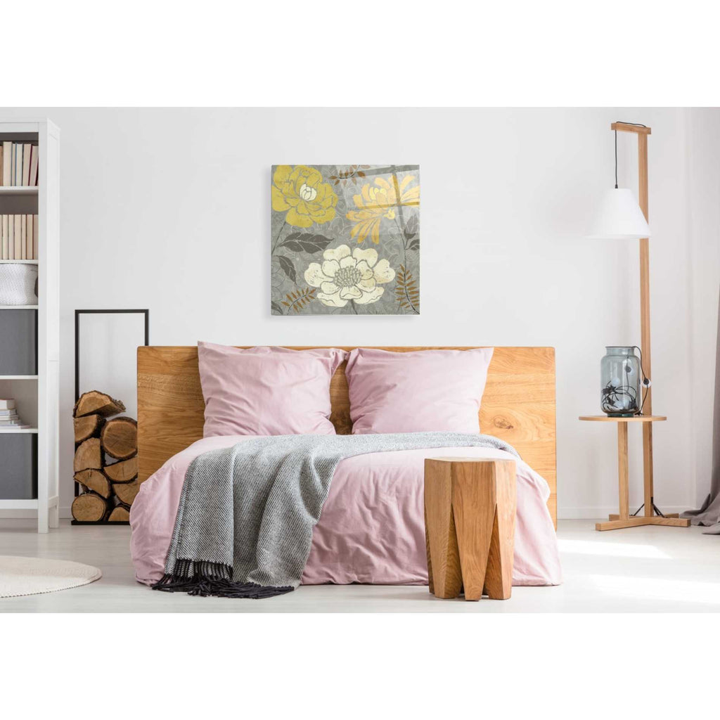 Epic Art 'Morning Tones Gold II' by Daphne Brissonet, Acrylic Glass Wall Art,36x36