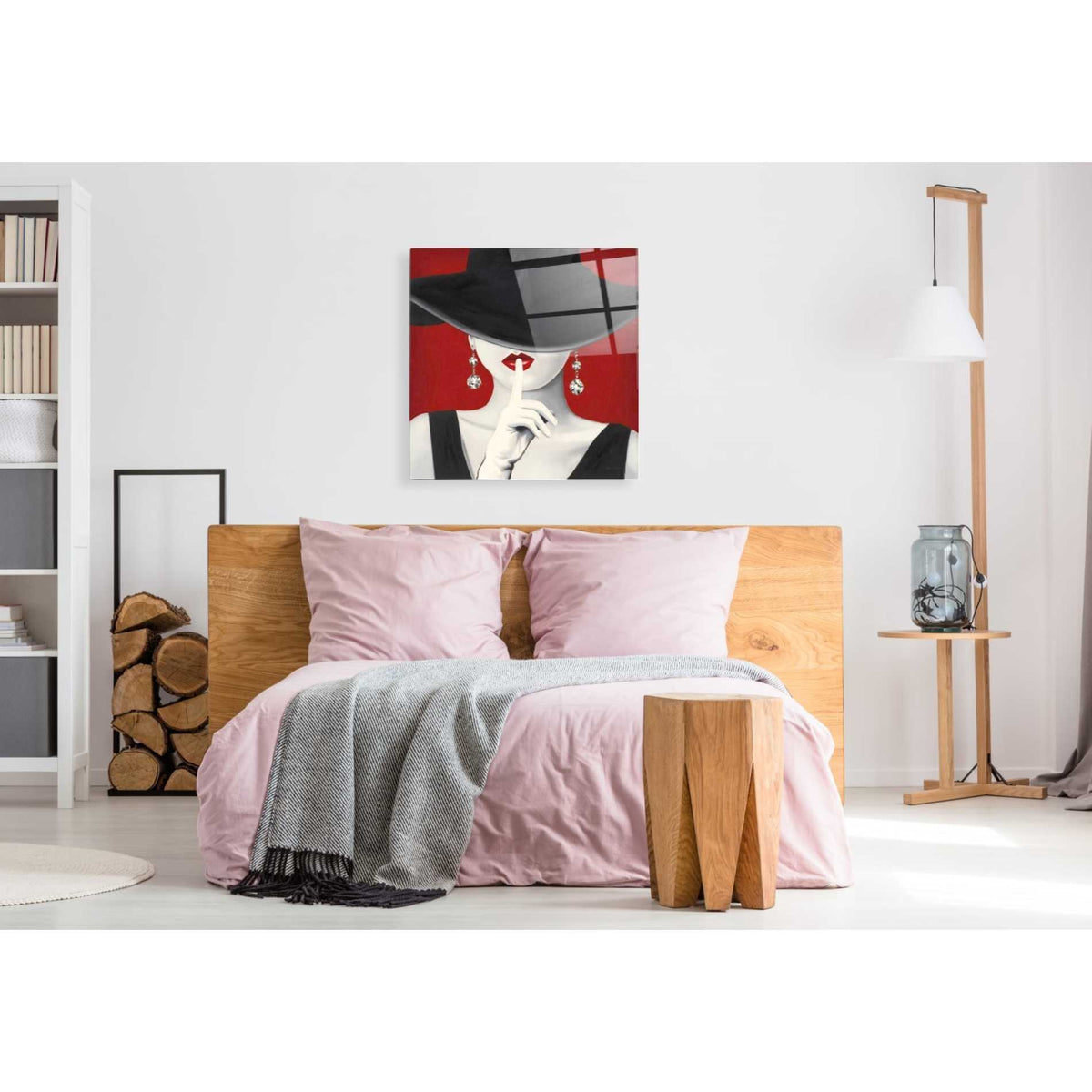 Epic Art 'Haute Chapeau Rouge I' by Marco Fabiano, Acrylic Glass Wall Art,36x36