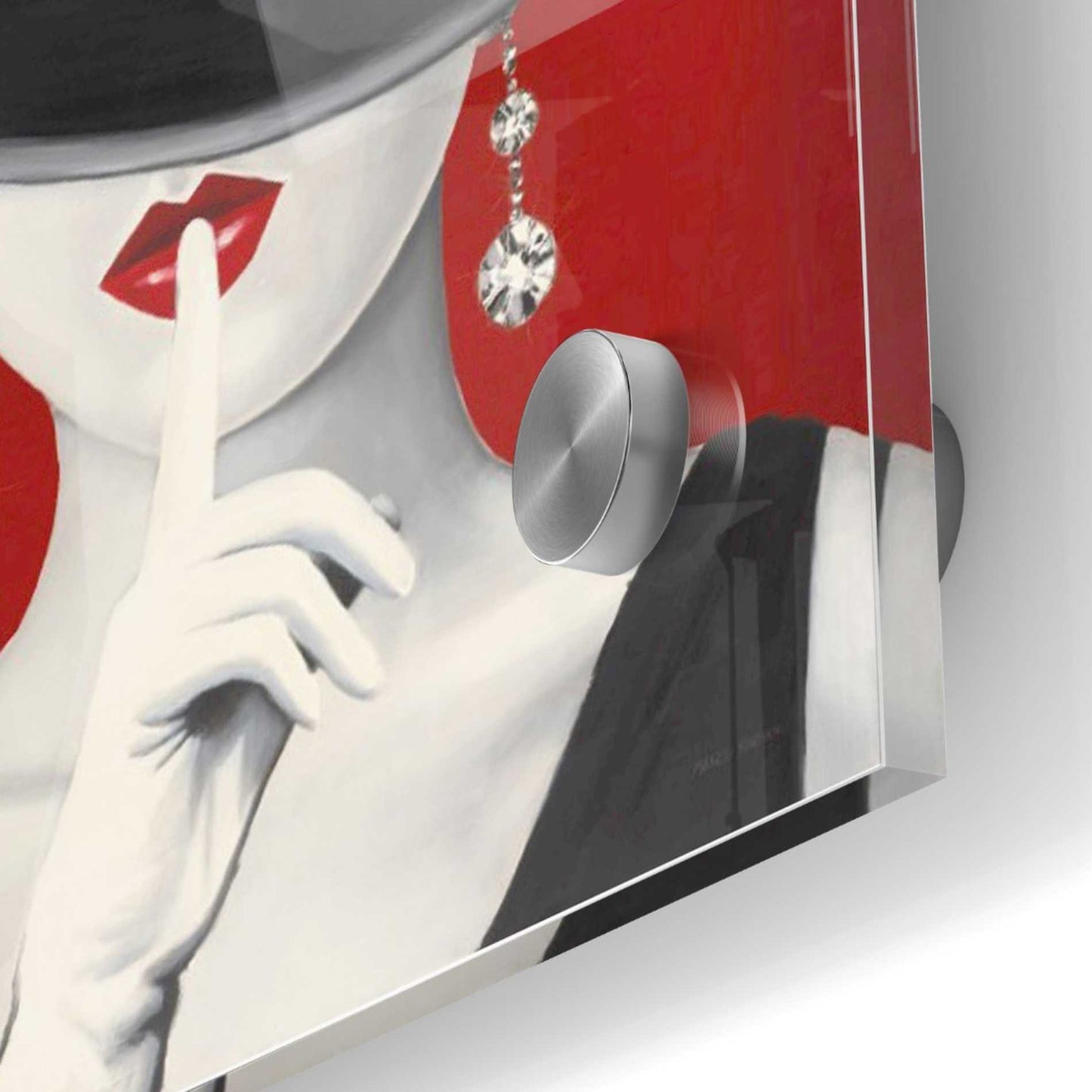 Epic Art 'Haute Chapeau Rouge I' by Marco Fabiano, Acrylic Glass Wall Art,36x36