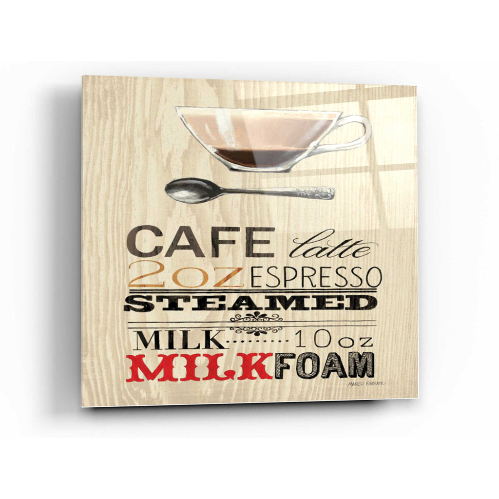 Epic Art 'Cafe Latte' by Marco Fabiano, Acrylic Glass Wall Art