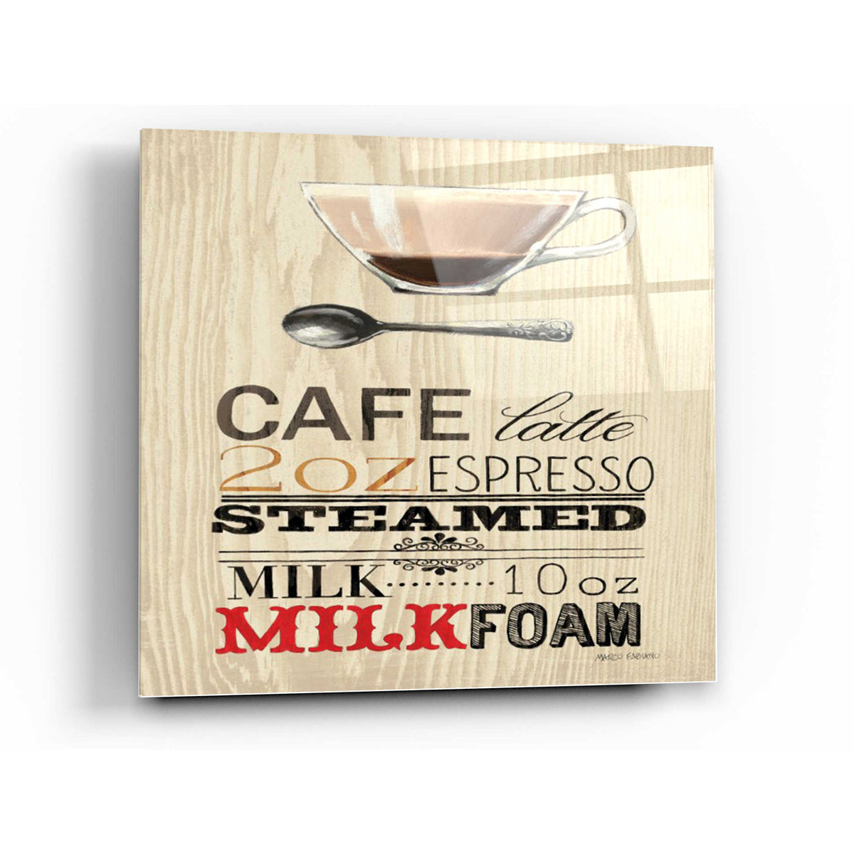 Epic Art 'Cafe Latte' by Marco Fabiano, Acrylic Glass Wall Art