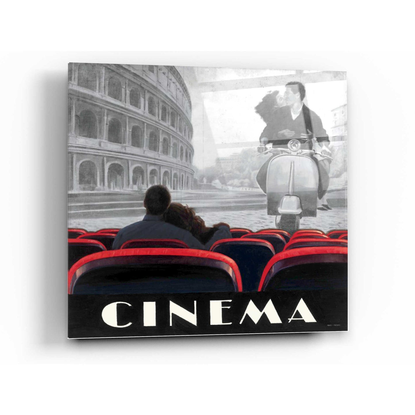 Epic Art 'Cinema Roma' by Marco Fabiano, Acrylic Glass Wall Art,36x36