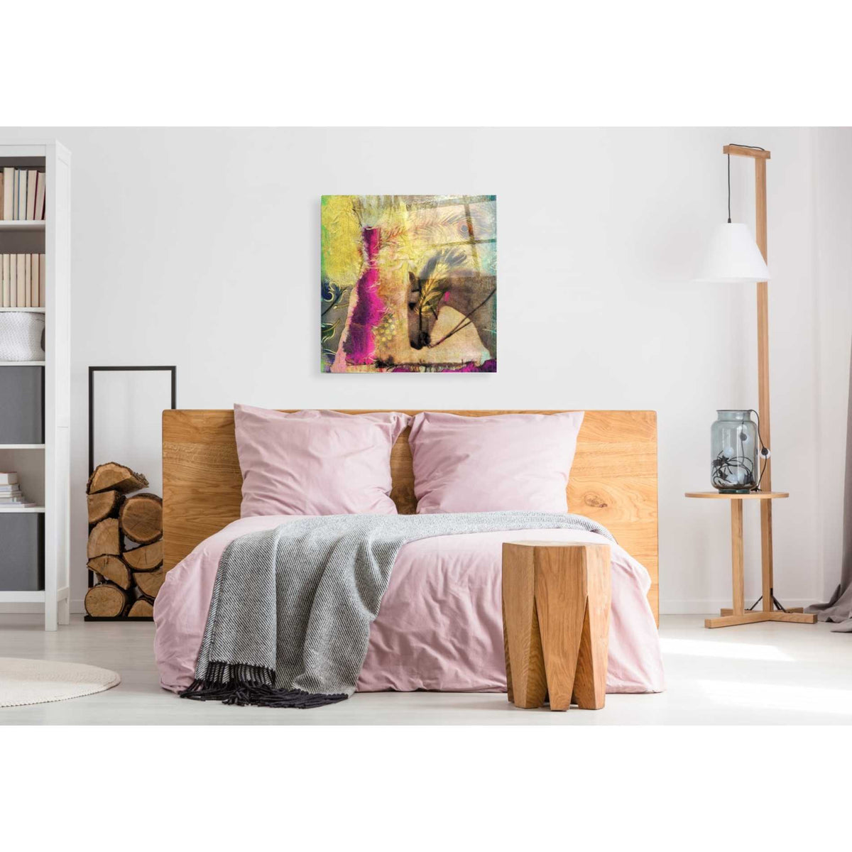 Epic Art 'White Horse' by Elena Ray Acrylic Glass Wall Art,36x36
