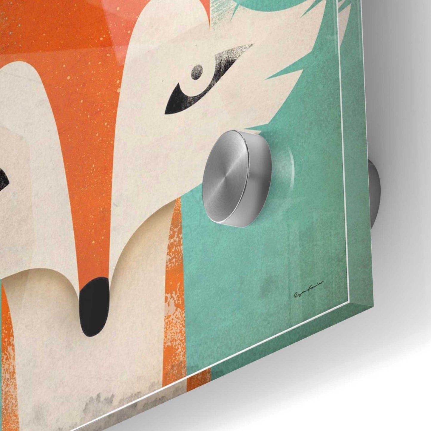 Epic Art 'Fox' by Ryan Fowler, Acrylic Glass Wall Art,36x36