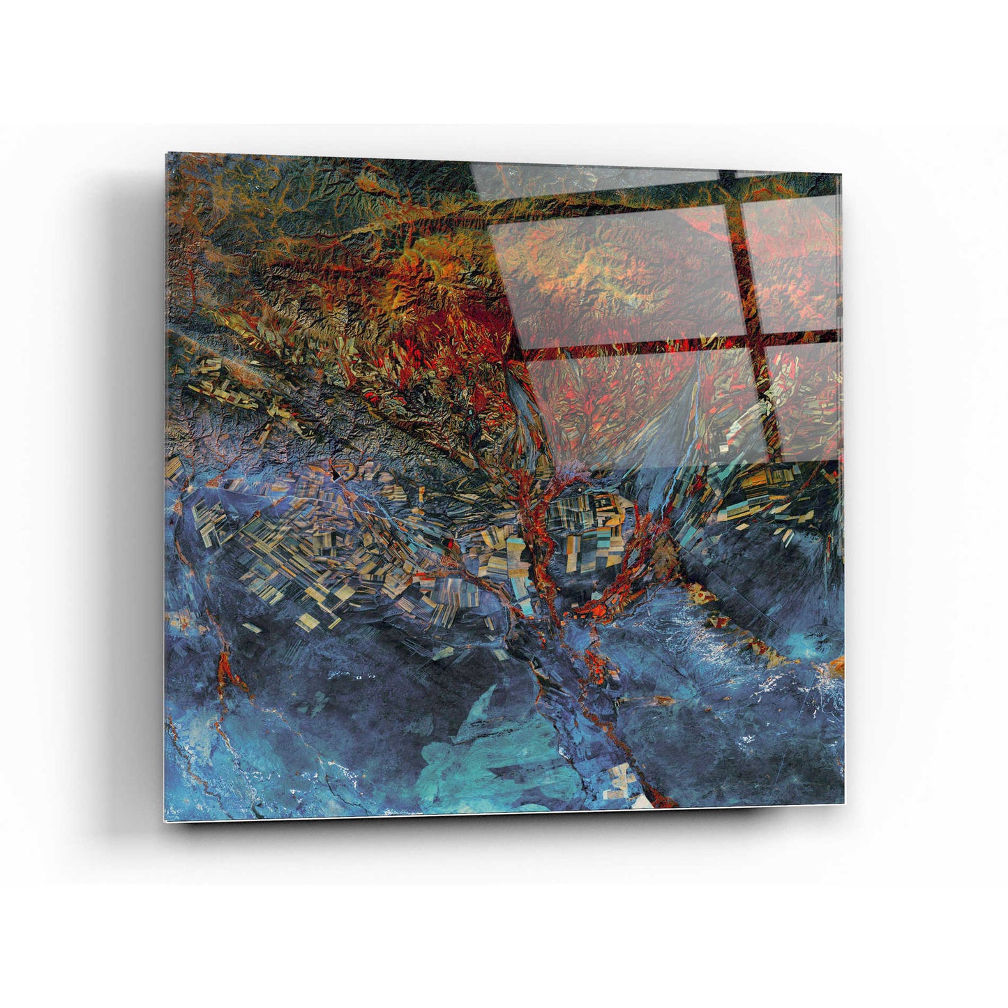 Epic Art 'Earth As Art: Cubism Landsat Style' Acrylic Glass Wall Art,36x36