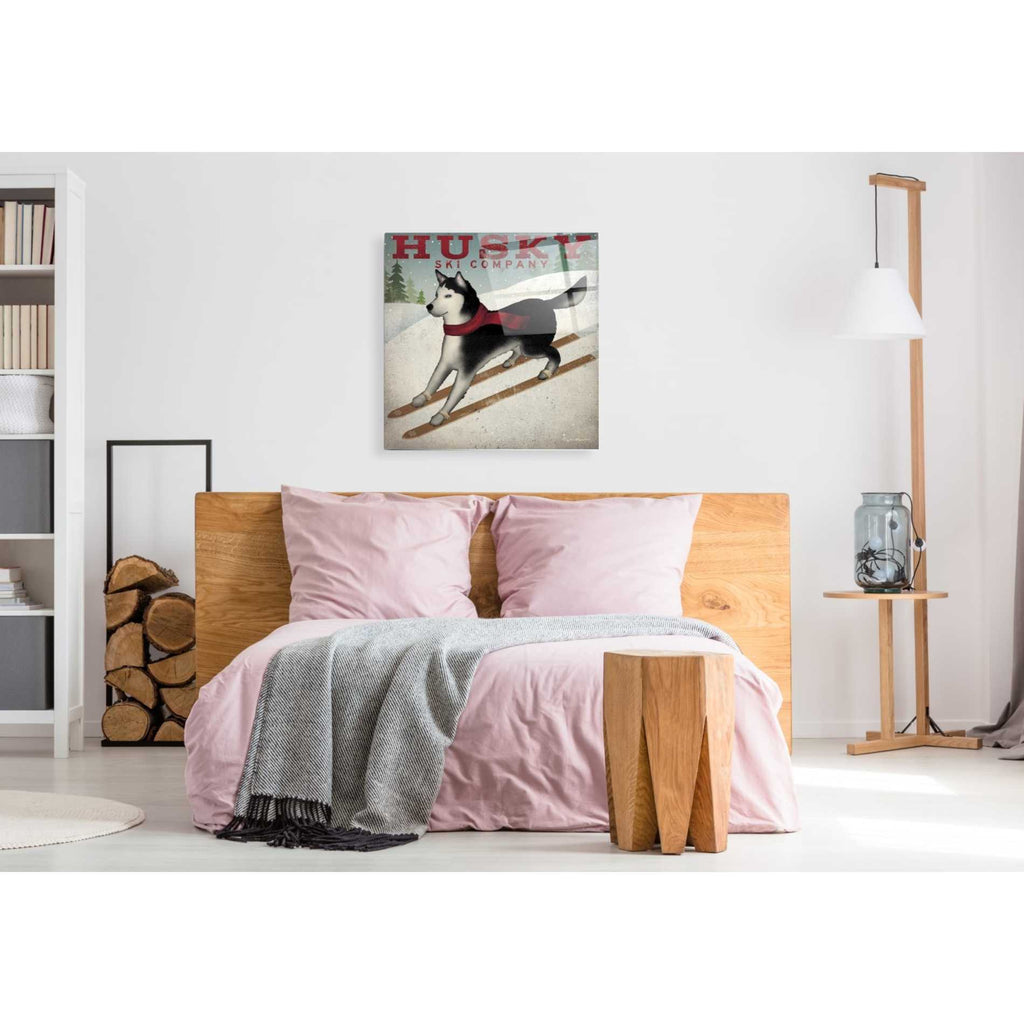 Epic Art 'Husky Ski Co' by Ryan Fowler, Acrylic Glass Wall Art,36x36