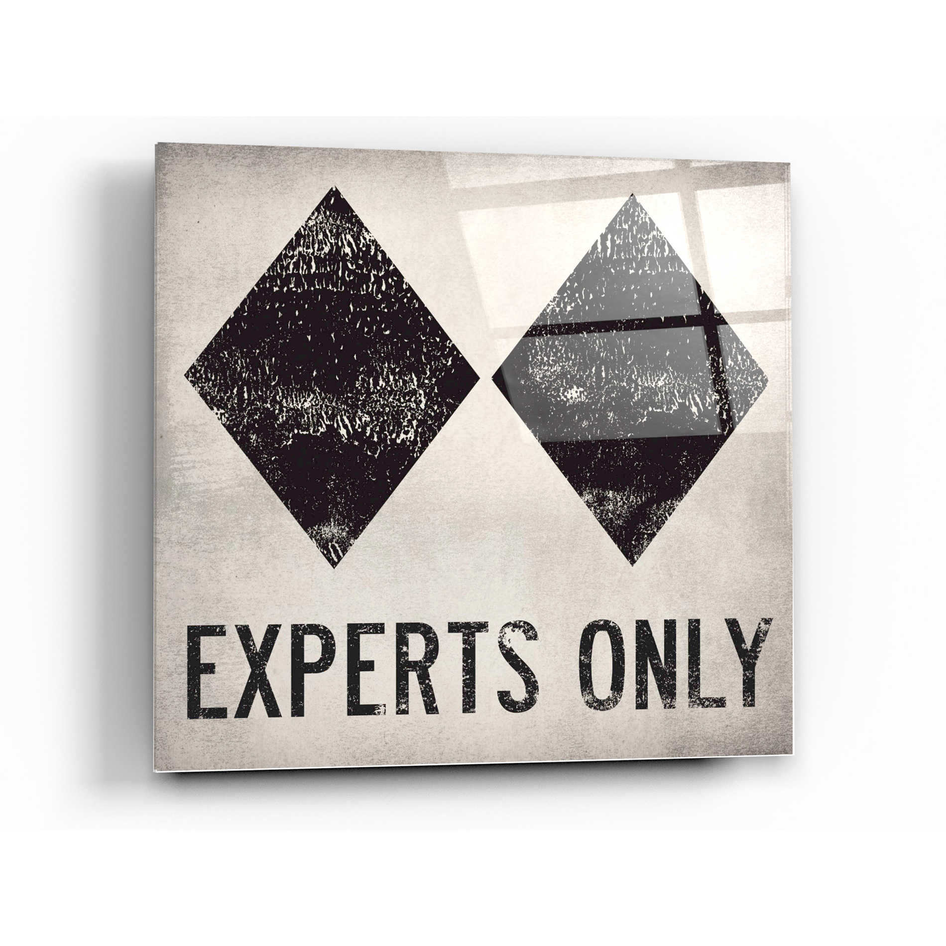 Epic Art 'Experts Only White' by Ryan Fowler, Acrylic Glass Wall Art,36x36
