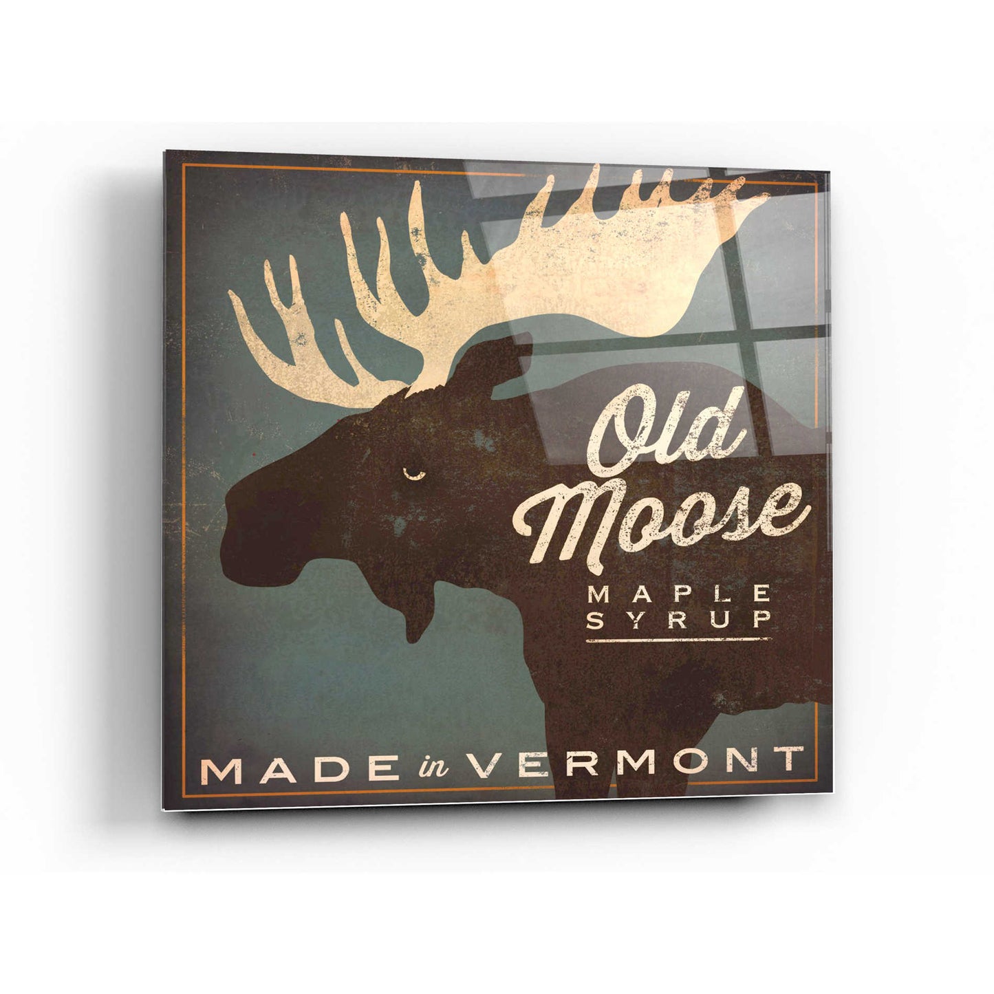 Epic Art 'Old Moose Maple Syrup Made in Vermont' by Ryan Fowler, Acrylic Glass Wall Art,36x36