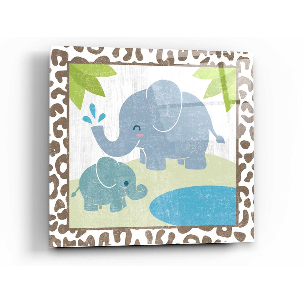 Epic Art 'Safari Fun Elephant' by Moira Hershey, Acrylic Glass Wall Art,36x36