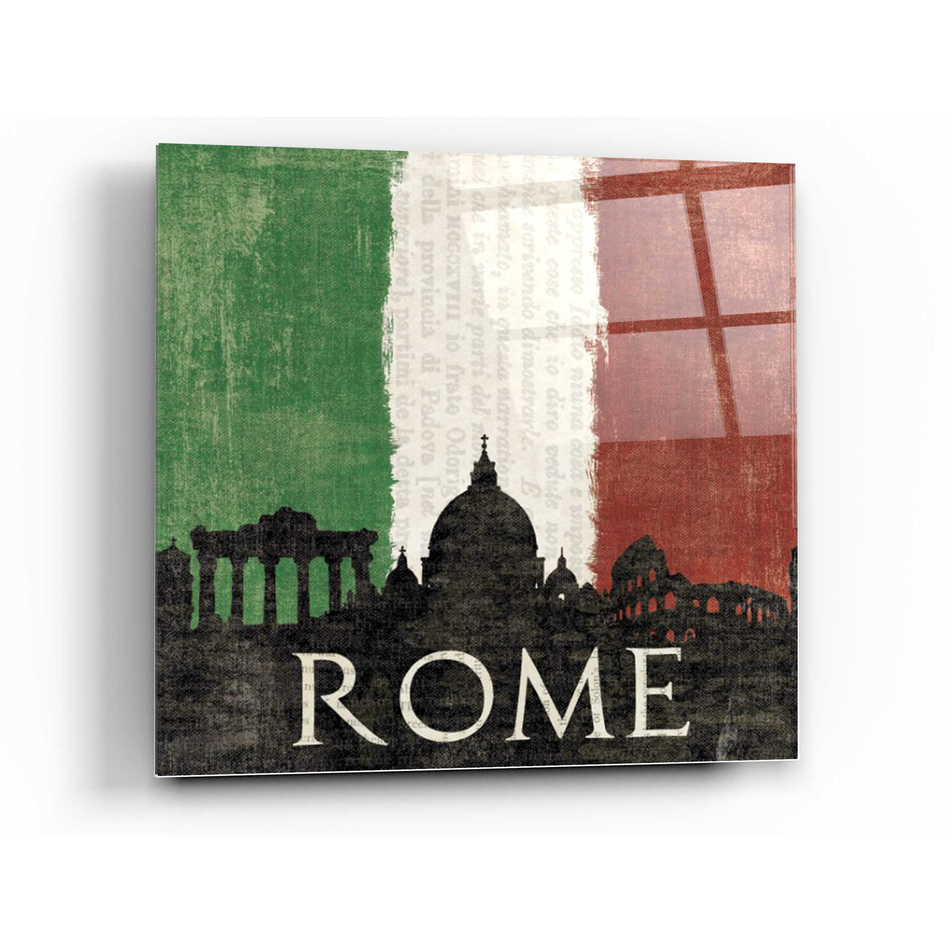 Epic Art 'Rome' by Moira Hershey, Acrylic Glass Wall Art,36x36