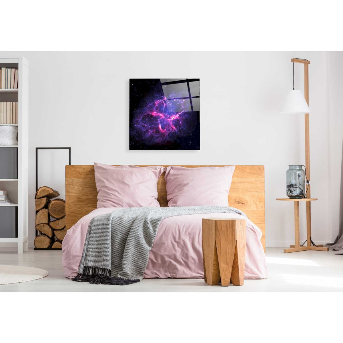 Epic Art "Crab Nebula" Hubble Space Telescope Acrylic Glass Wall Art,36x36