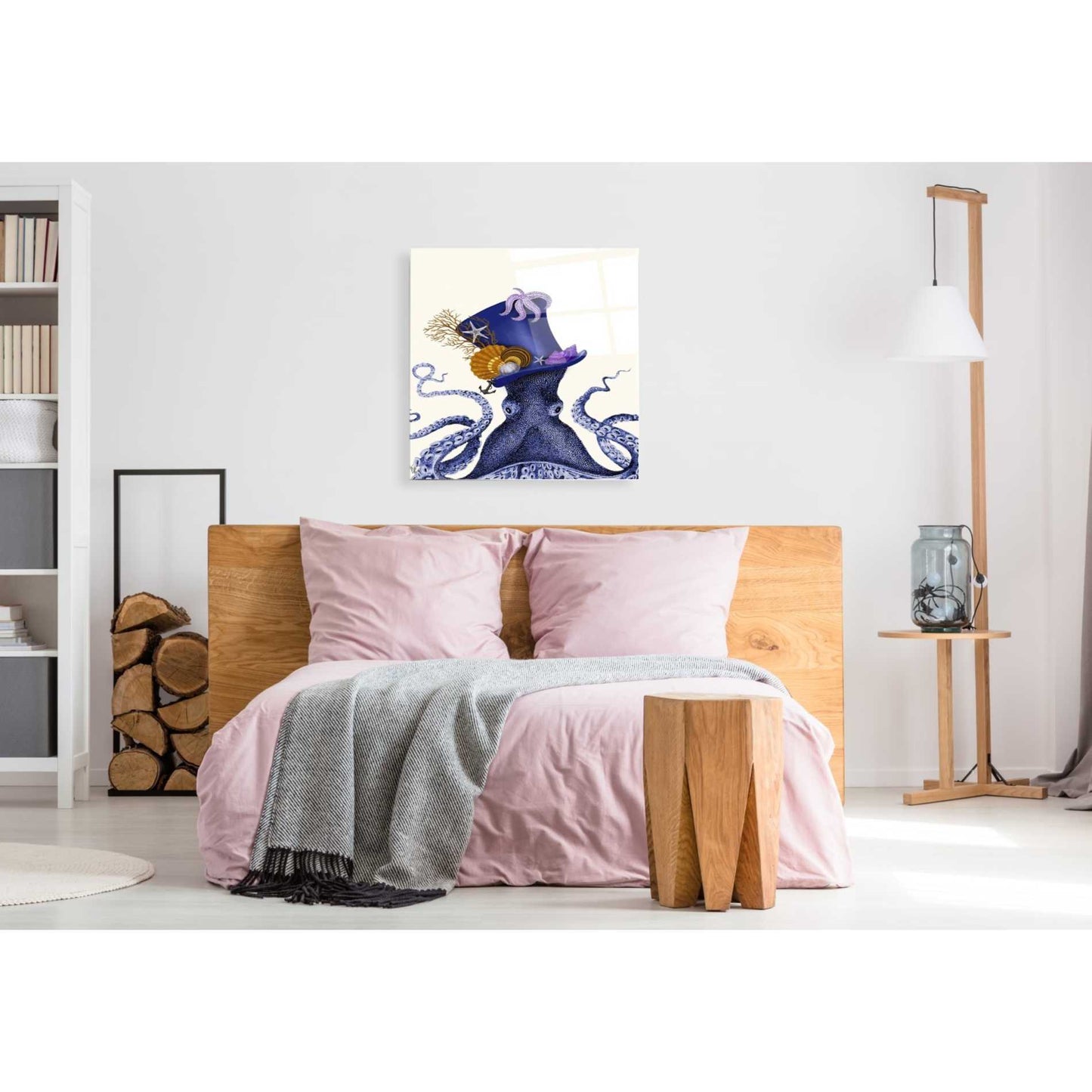 Epic Art 'Octopus Nautical Hat' by Fab Funky Acrylic Glass Wall Art,36x36