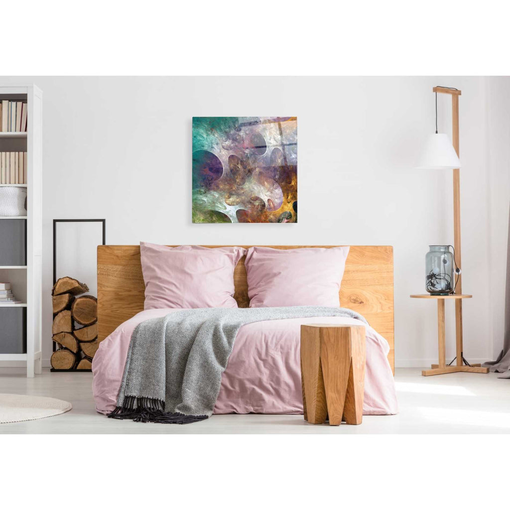 Epic Art 'Lunar Tiles IV' by James Burghardt, Acrylic Glass Wall Art,36x36