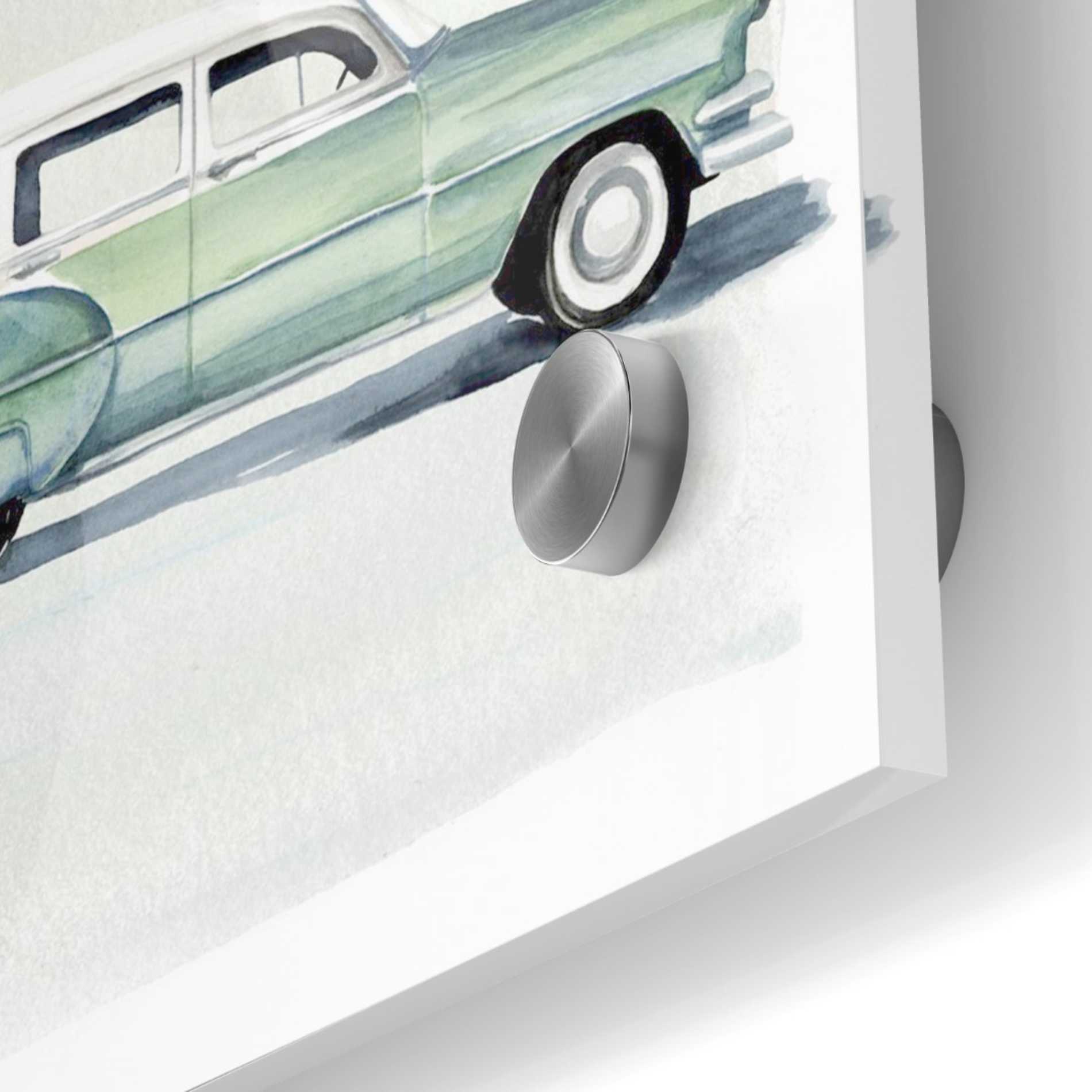 Epic Art 'Classic Autos III' by Jennifer Paxton Acrylic Glass Wall Art,36x36