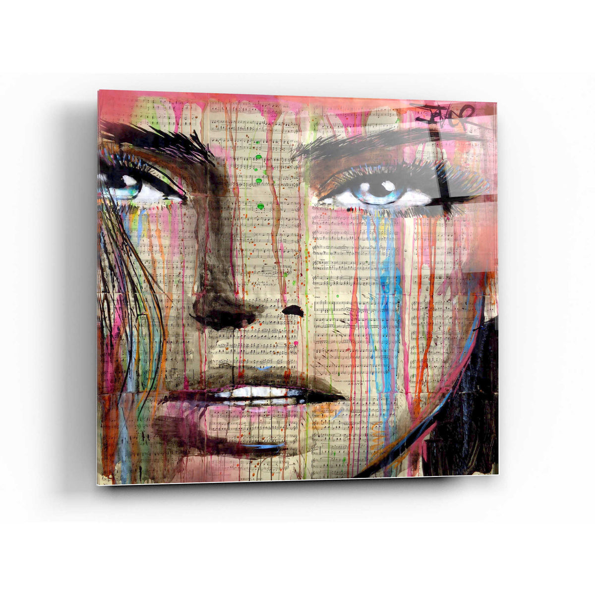 Epic Art 'Jaime Mon Amour' by Loui Jover, Acrylic Glass Wall Art,36x36