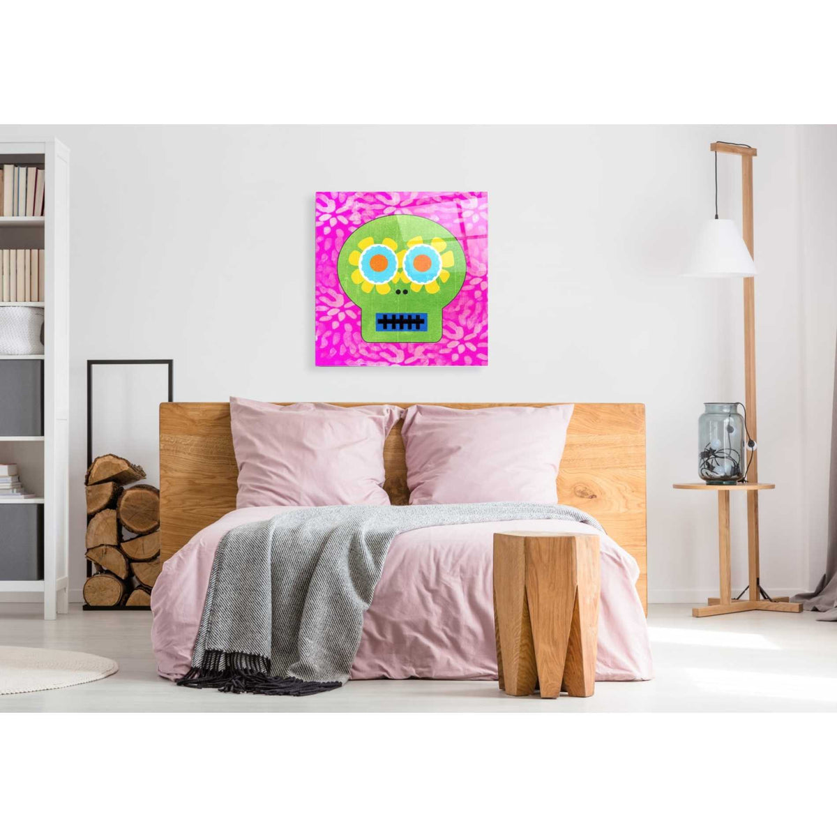 Epic Art 'Day Of The Dead I' by Linda Woods, Acrylic Glass Wall Art,36x36