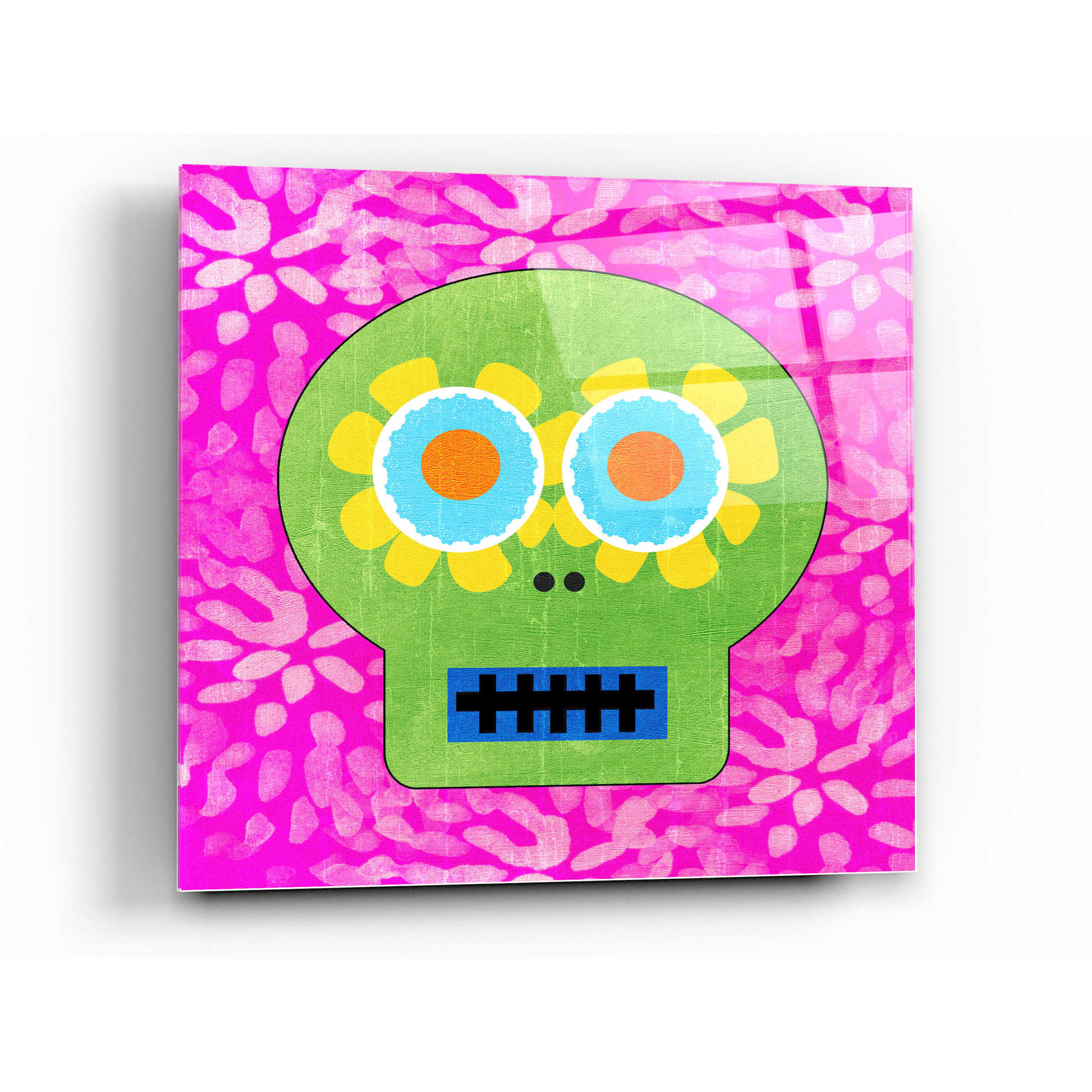 Epic Art 'Day Of The Dead I' by Linda Woods, Acrylic Glass Wall Art,36x36