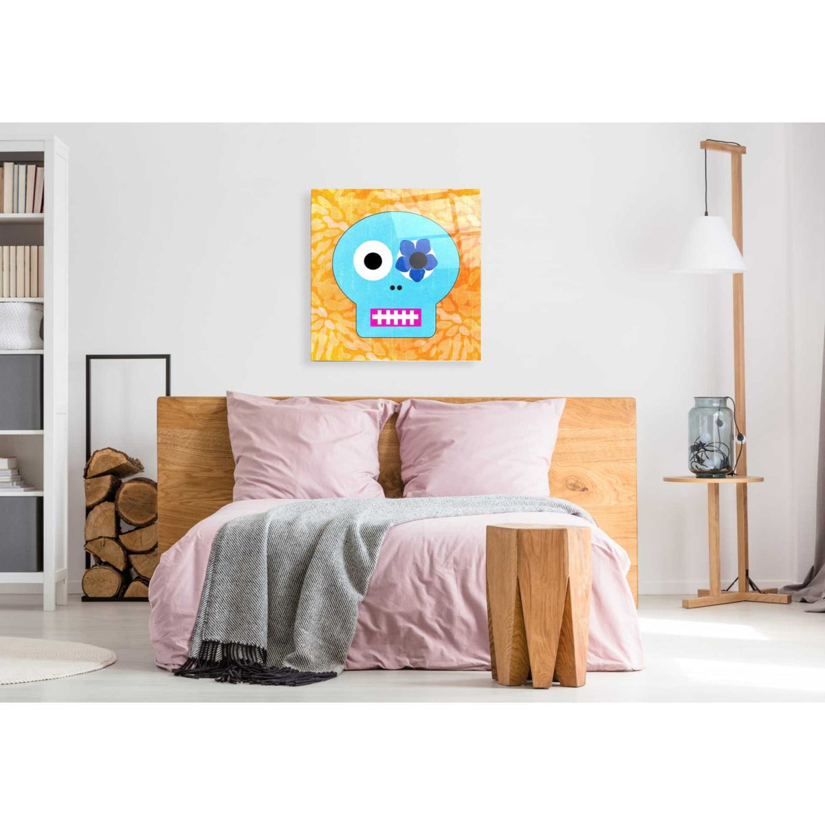 Epic Art 'Day Of The Dead III' by Linda Woods, Acrylic Glass Wall Art,36x36