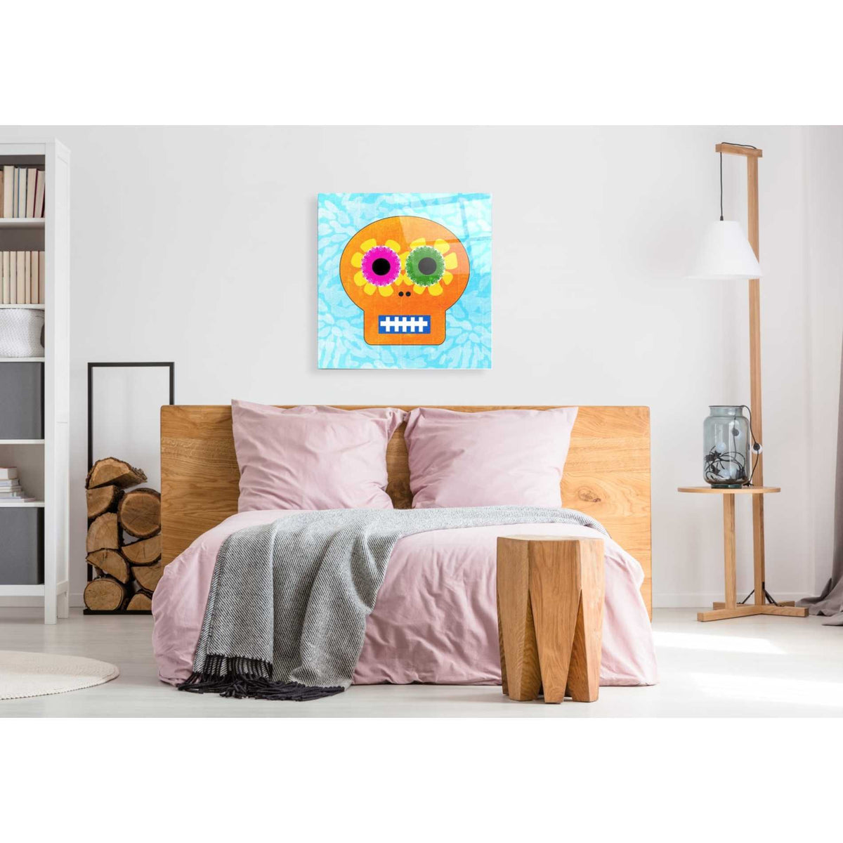Epic Art 'Day Of The Dead IV' by Linda Woods, Acrylic Glass Wall Art,36x36