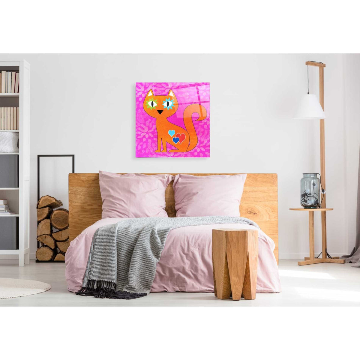 Epic Art 'Day Of The Dead Cat' by Linda Woods, Acrylic Glass Wall Art,36x36