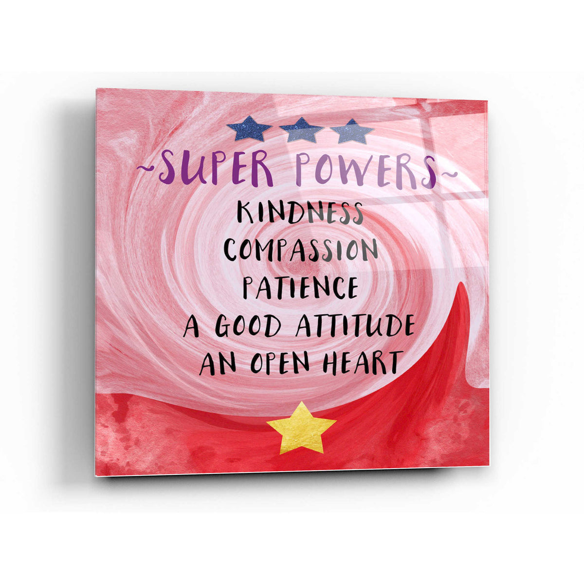 Epic Art 'Super Powers' by Linda Woods, Acrylic Glass Wall Art,36x36