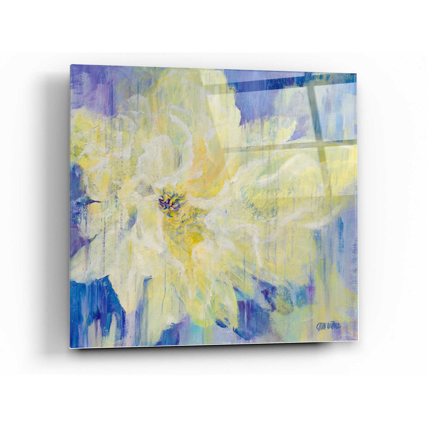 Epic Art 'Yellow Peony' by Anne Waters, Acrylic Glass Wall Art,36x36