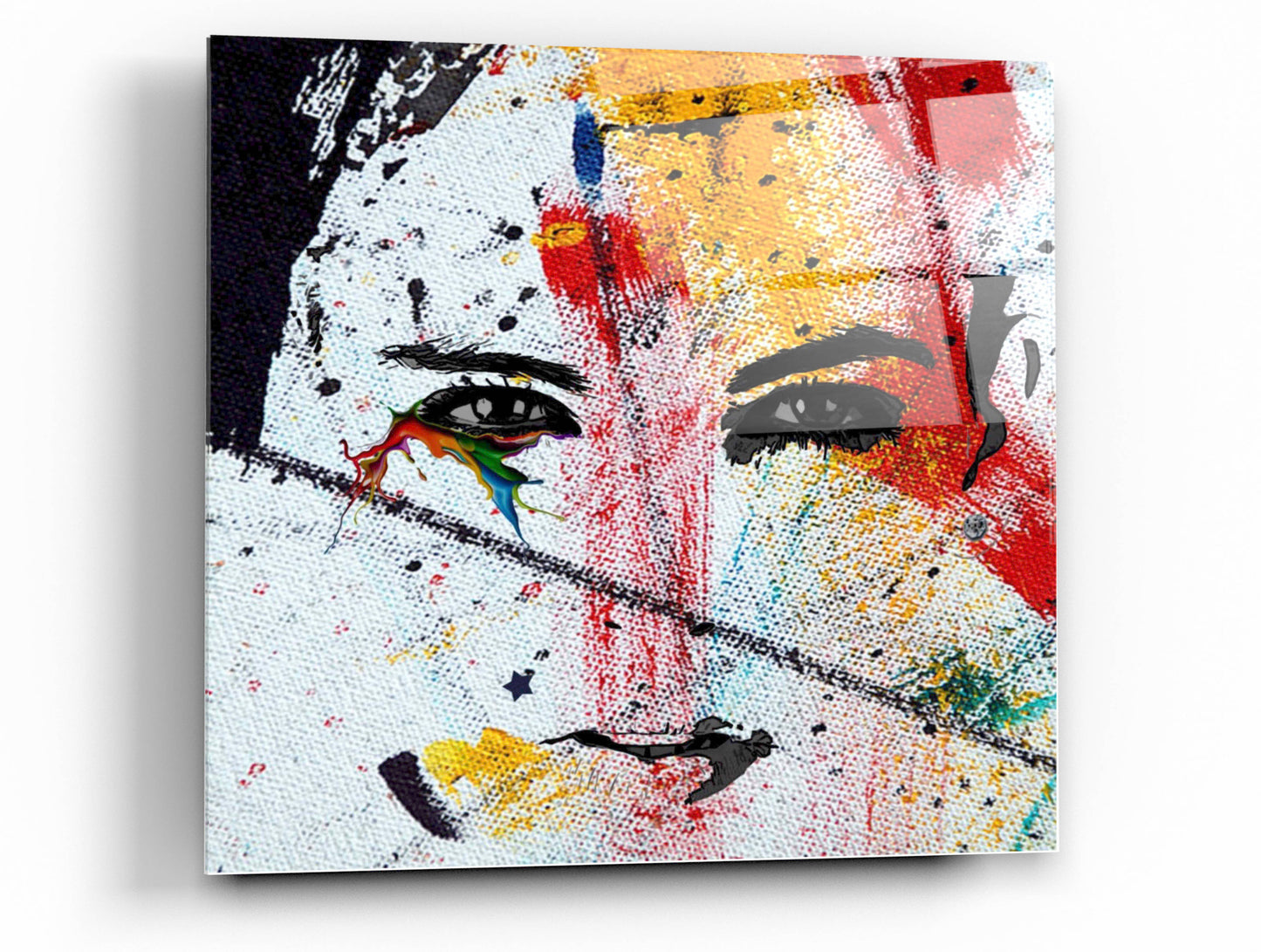 Epic Art 'Face Paint' by Karen Smith, Acrylic Glass Wall Art,36x36