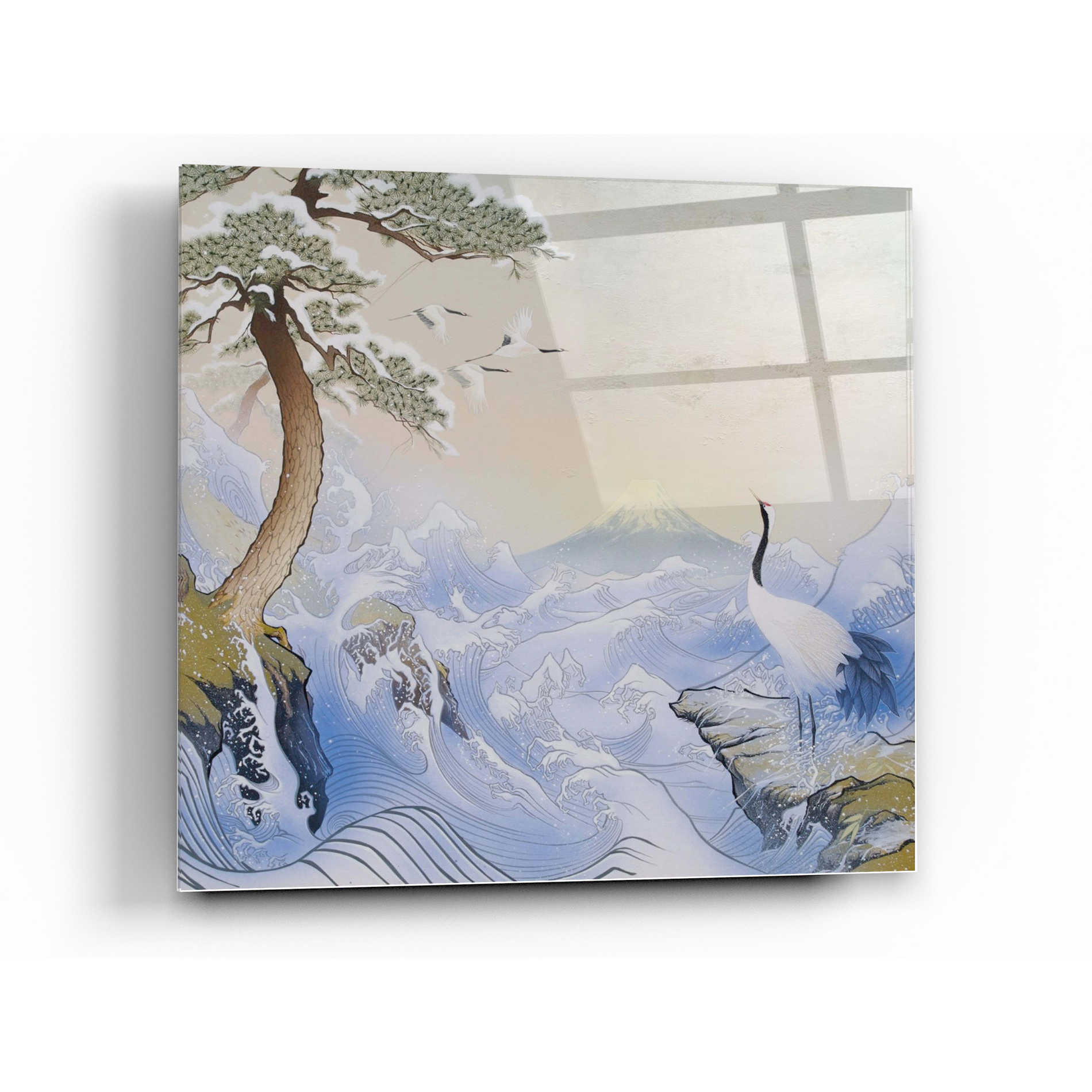Epic Art 'Winter Waves' by Zigen Tanabe, Acrylic Glass Wall Art,36x36