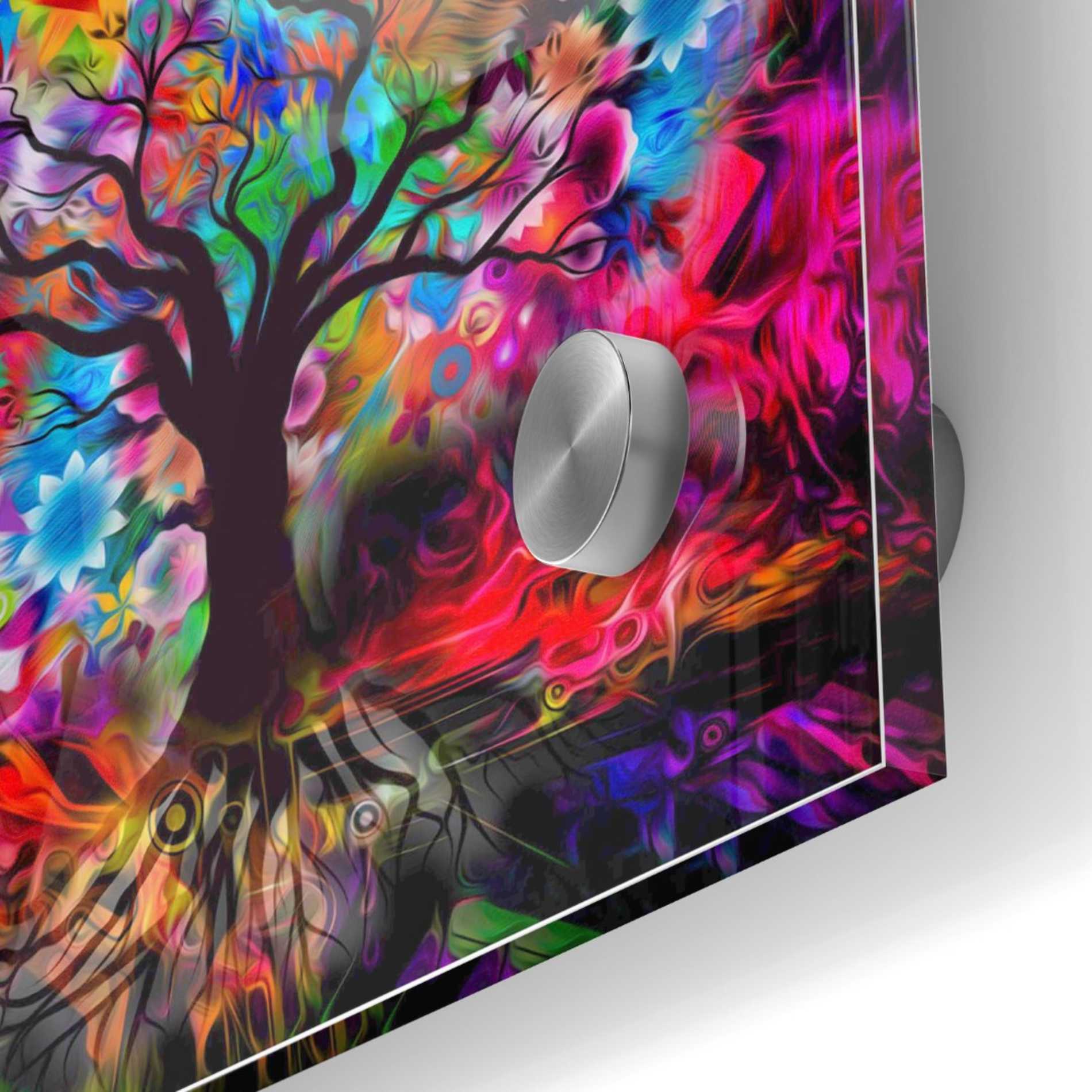 Epic Art 'Kaleidoscope Tree Black' Acrylic Glass Wall Art,36x36