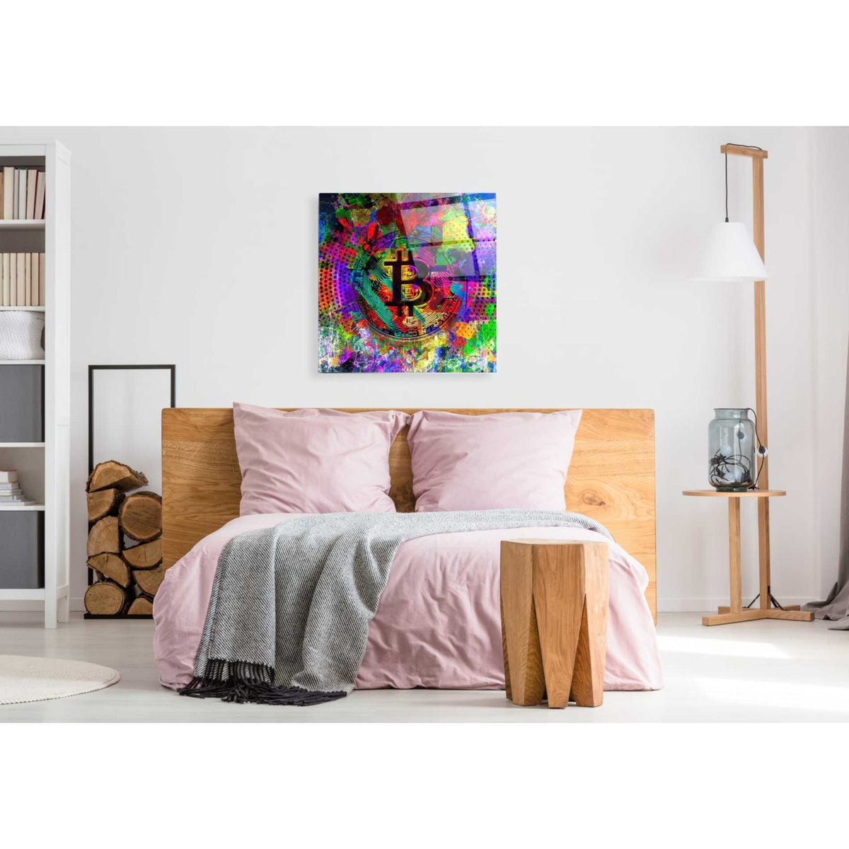 Epic Art 'Bitcoin Color' Acrylic Glass Wall Art,36x36