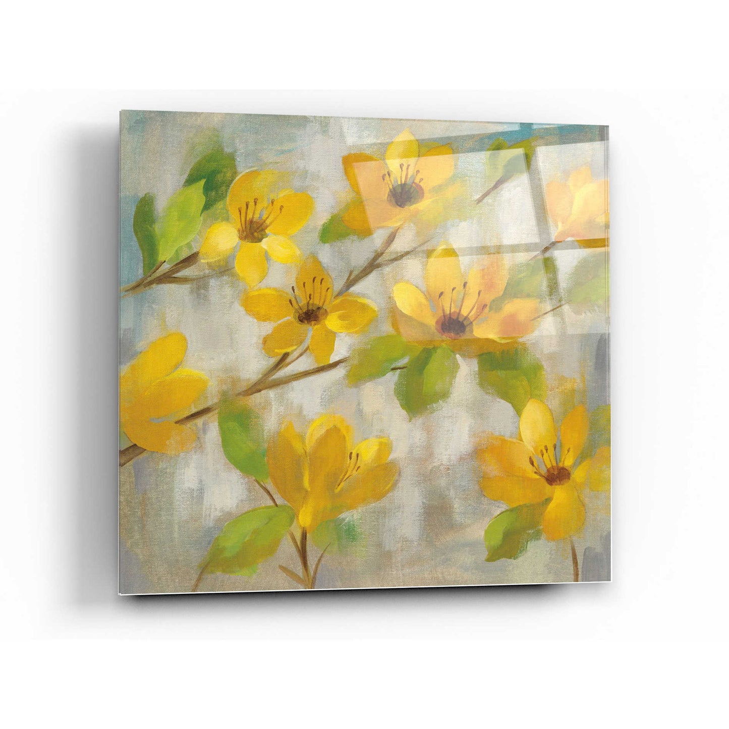 Epic Art 'Golden Bloom II' by Silvia Vassileva, Acrylic Glass Wall Art,36x36