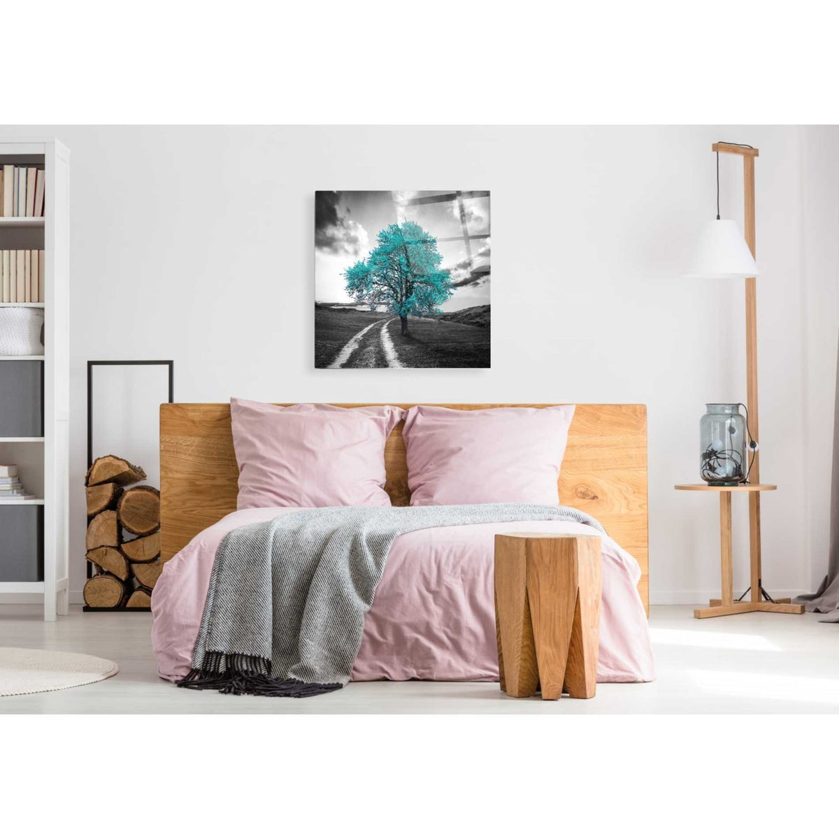 Epic Art 'Vibrant Tree Series: Cyan' Acrylic Glass Wall Art,36x36