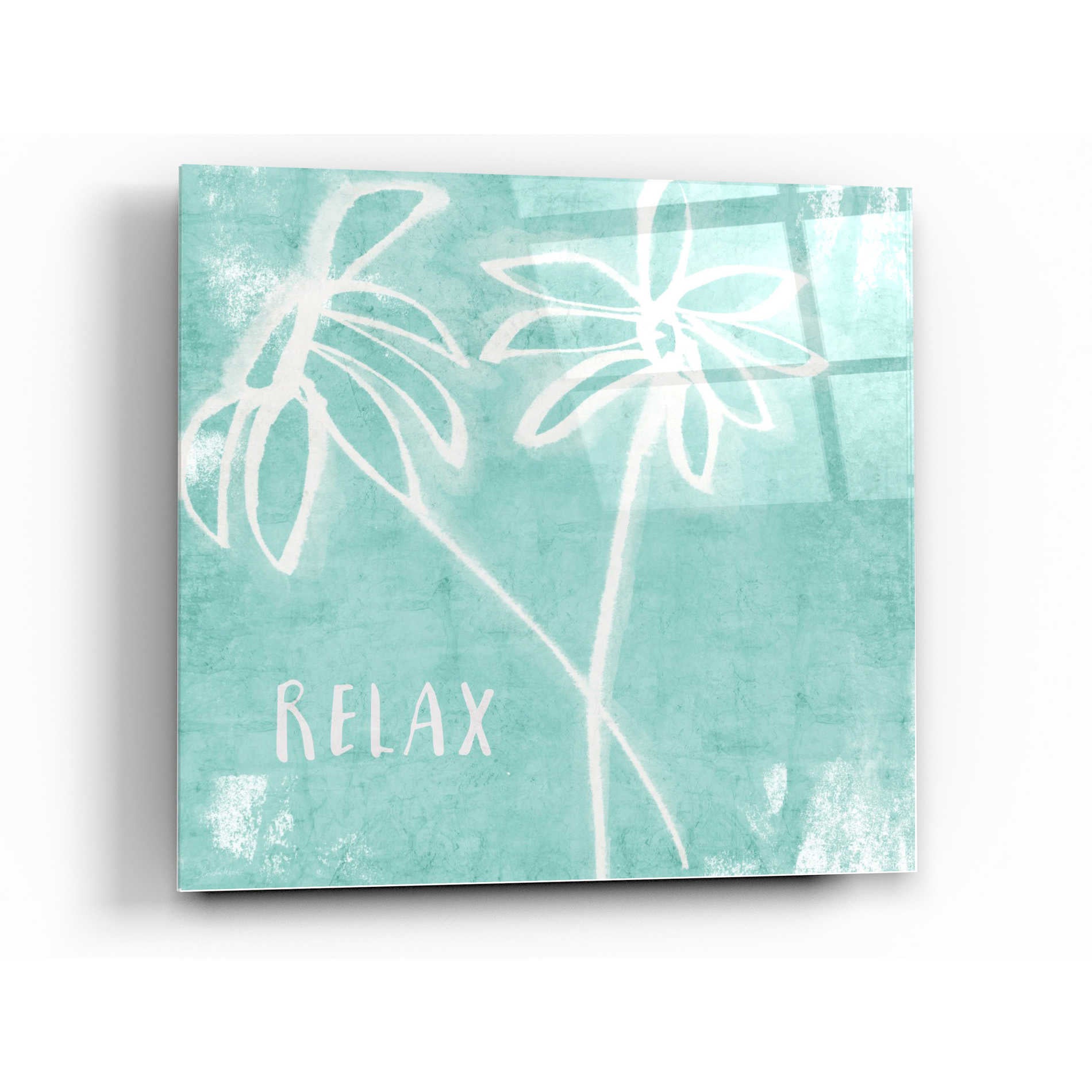 Epic Art 'Relax Mint' by Linda Woods, Acrylic Glass Wall Art,36x36