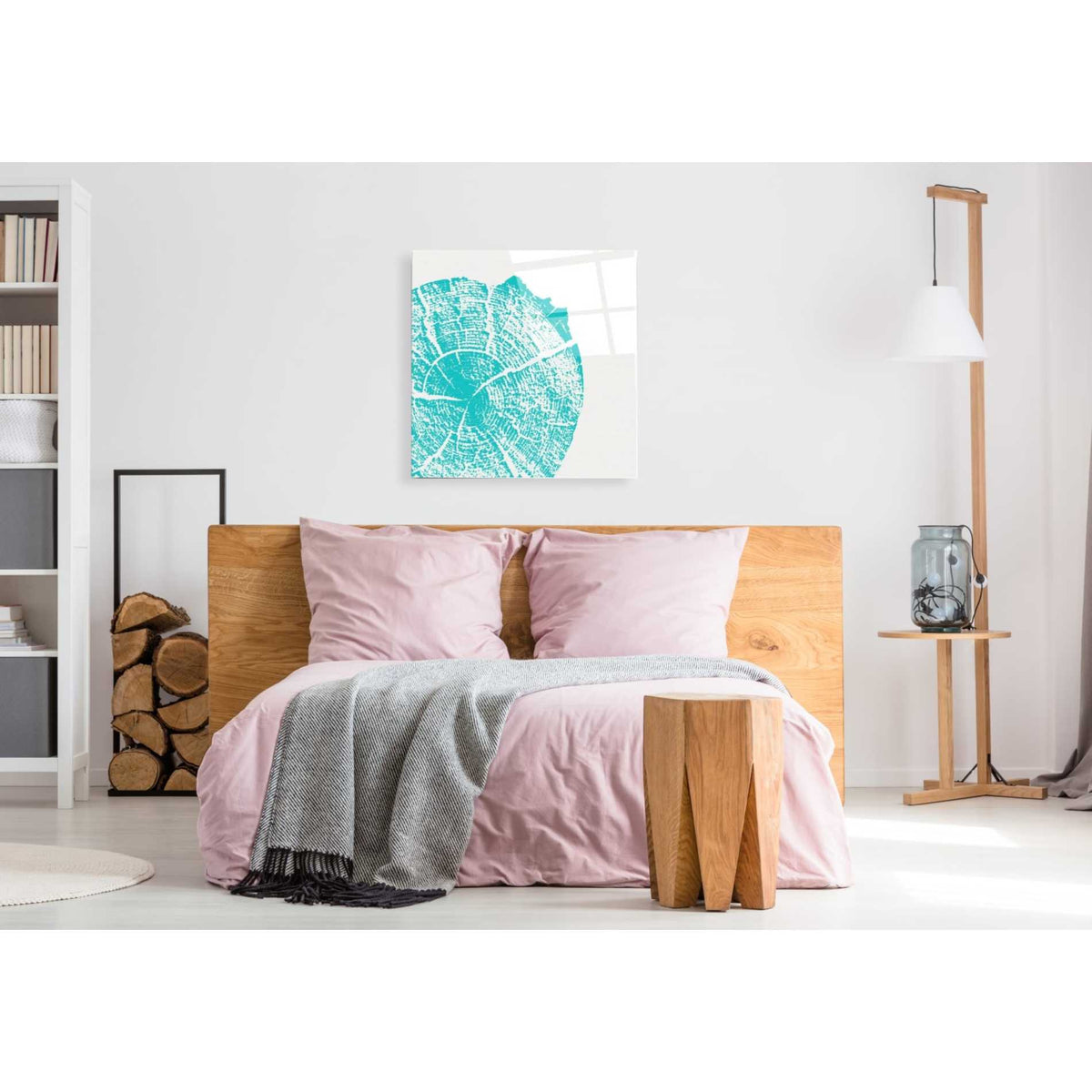 Epic Art 'Aqua Slice' by Linda Woods, Acrylic Glass Wall Art,36x36