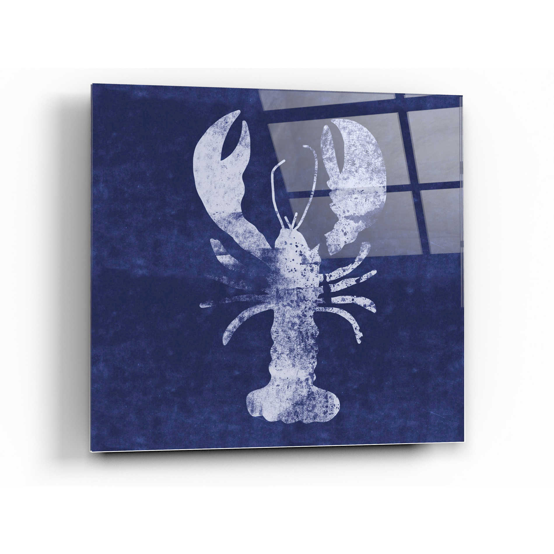 Epic Art 'Indigo Lobster' by Linda Woods, Acrylic Glass Wall Art,36x36