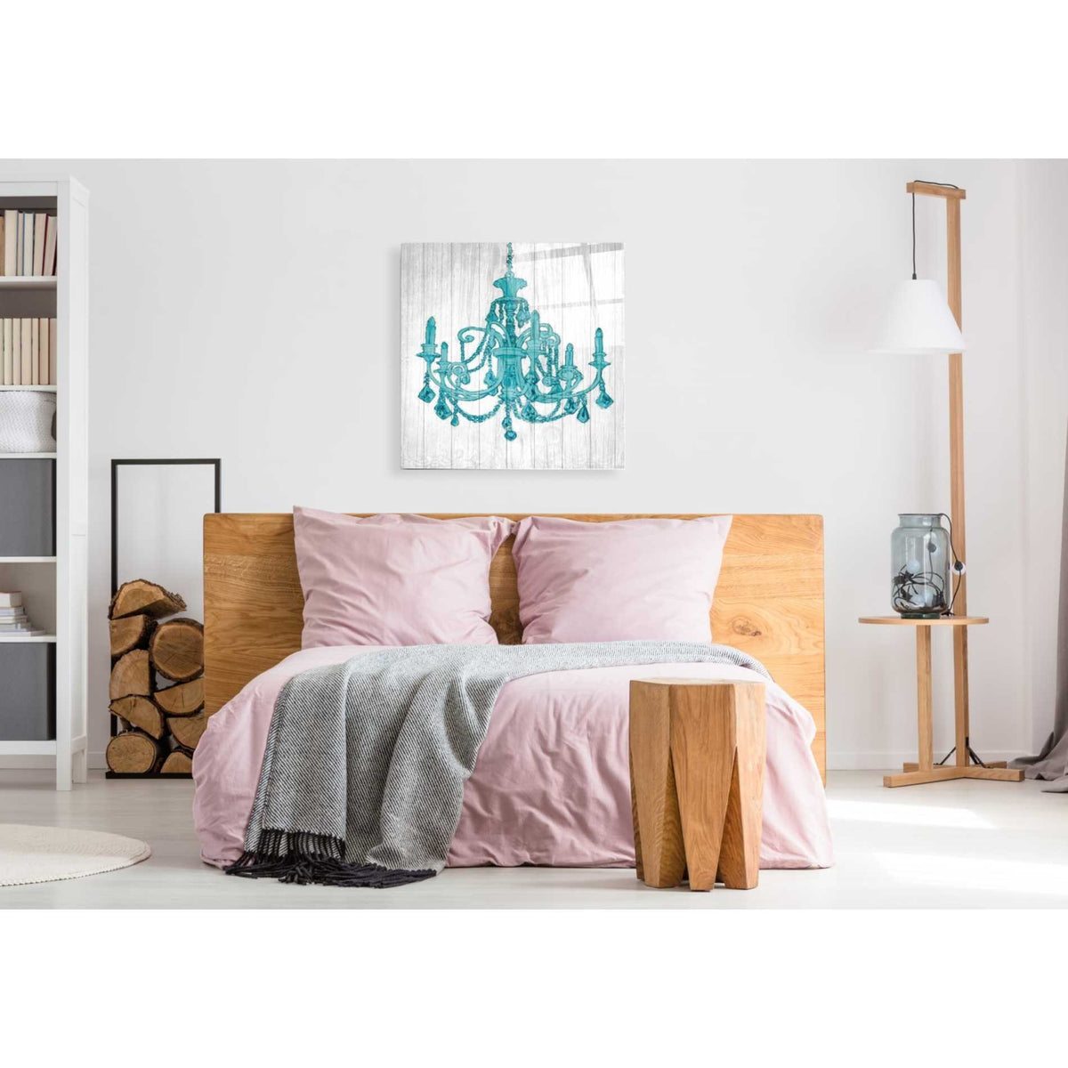 Epic Art 'Luxurious Lights III Turquoise' by James Wiens, Acrylic Glass Wall Art,36x36