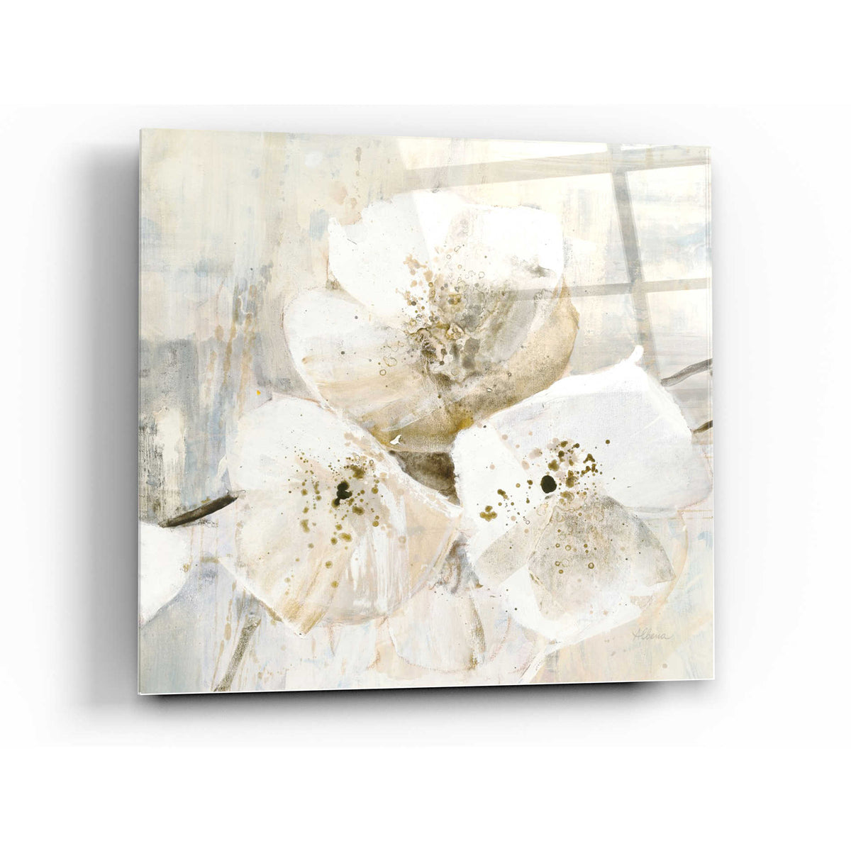 Epic Art 'Elegance III Greige' by Albena Hristova, Acrylic Glass Wall Art