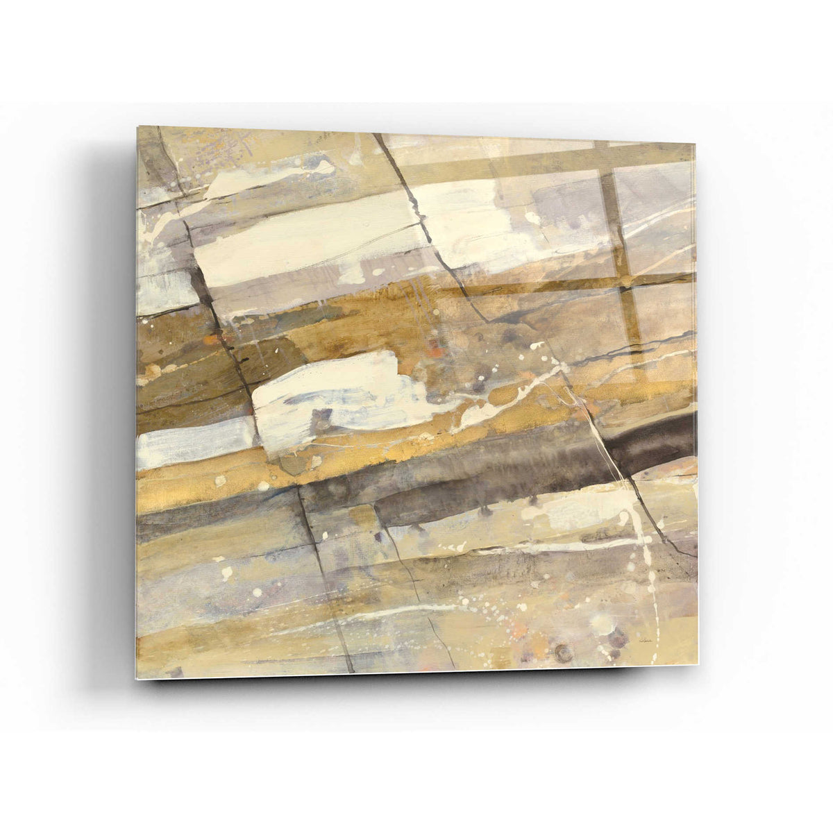 Epic Art 'Gold Streak' by Albena Hristova, Acrylic Glass Wall Art
