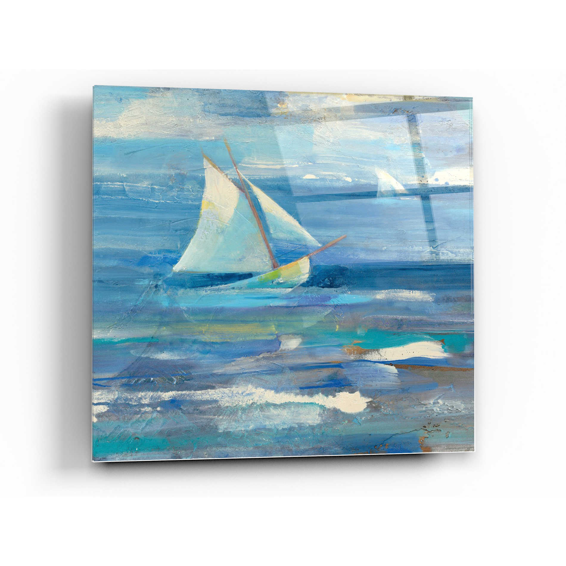 Epic Art 'Ocean Sail V.2 Sq' by Albena Hristova, Acrylic Glass Wall Art