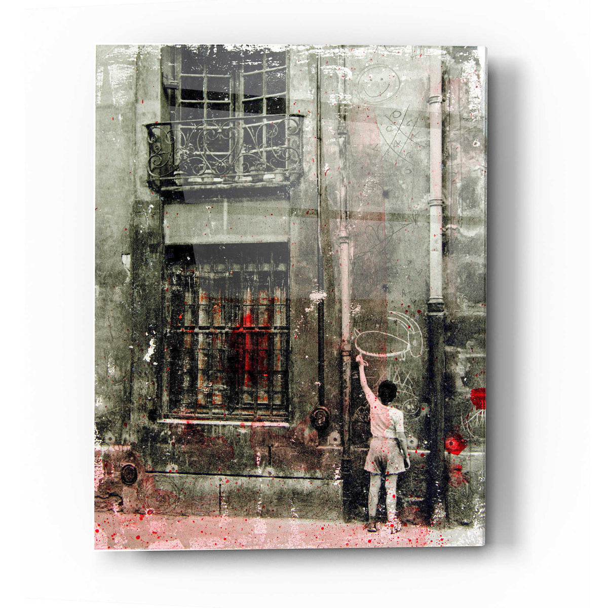 Epic Art 'FIRST GRAFFITI' by DB Waterman, Acrylic Glass Wall Art