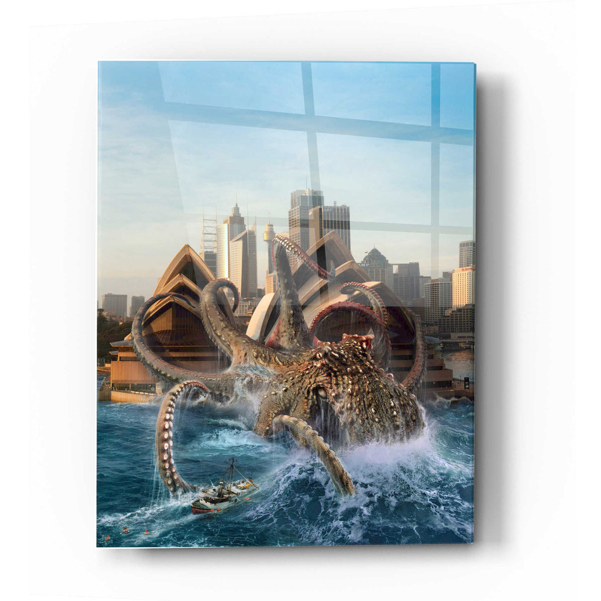 Epic Art 'Catch of His Life' Acrylic Glass Wall Art