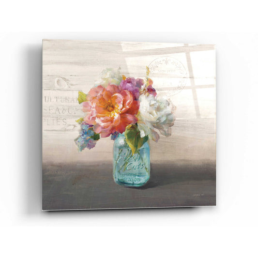 Epic Art 'French Cottage Bouquet I Mothers' by Danhui Nai, Acrylic Glass Wall Art