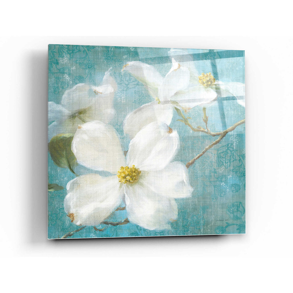 Epic Art 'Indiness Blossom Square Vintage I' by Danhui Nai, Acrylic Glass Wall Art