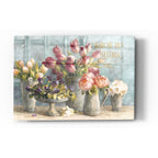 Epic Art 'Marche des Fleurs Blue Gold' by Danhui Nai, Acrylic Glass Wall Art